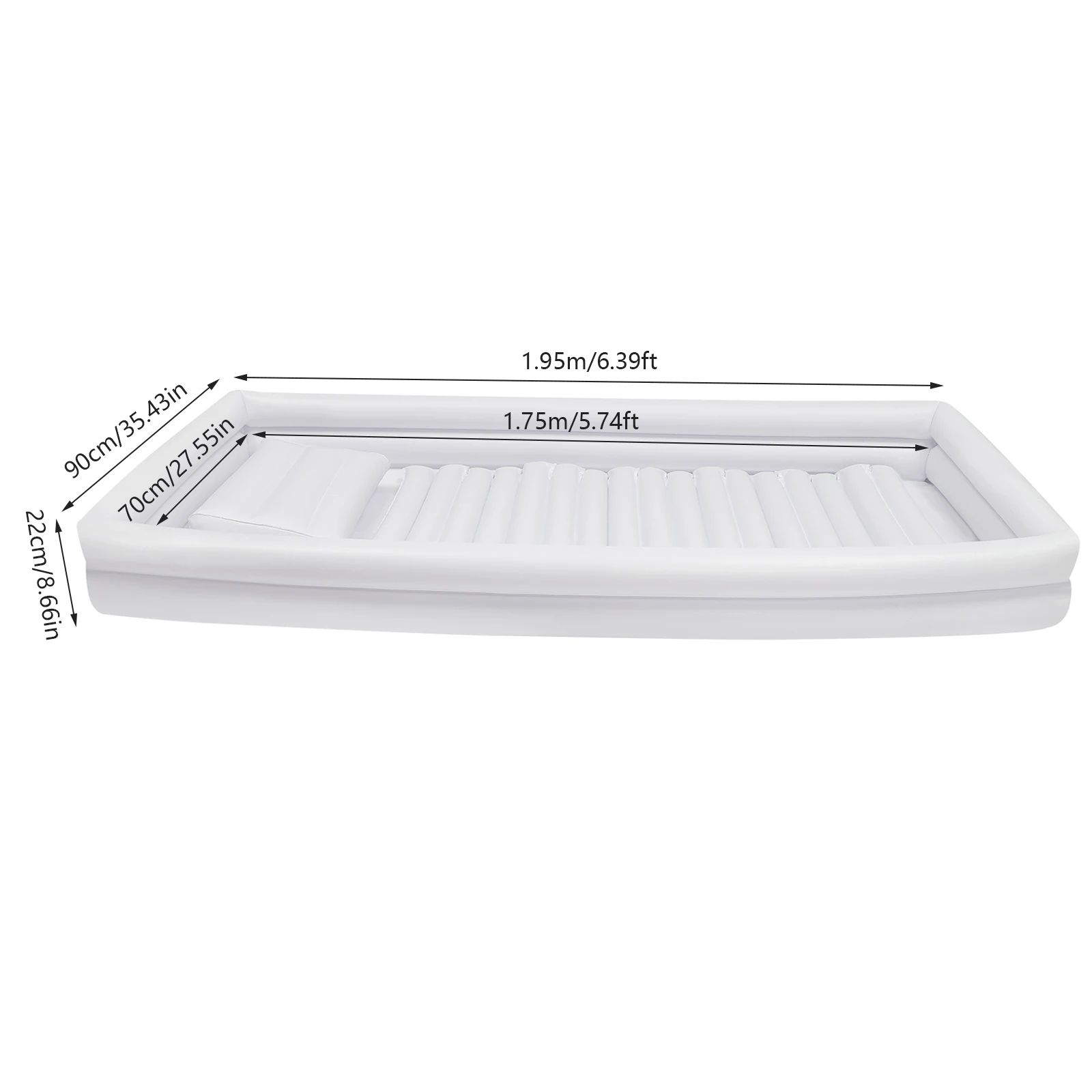 Inflatable Bathtub Bedside Shower Kit Adult PVC Bathtub with Electric Air Pump and Water Bag for The Pregnant Elderly Disabled