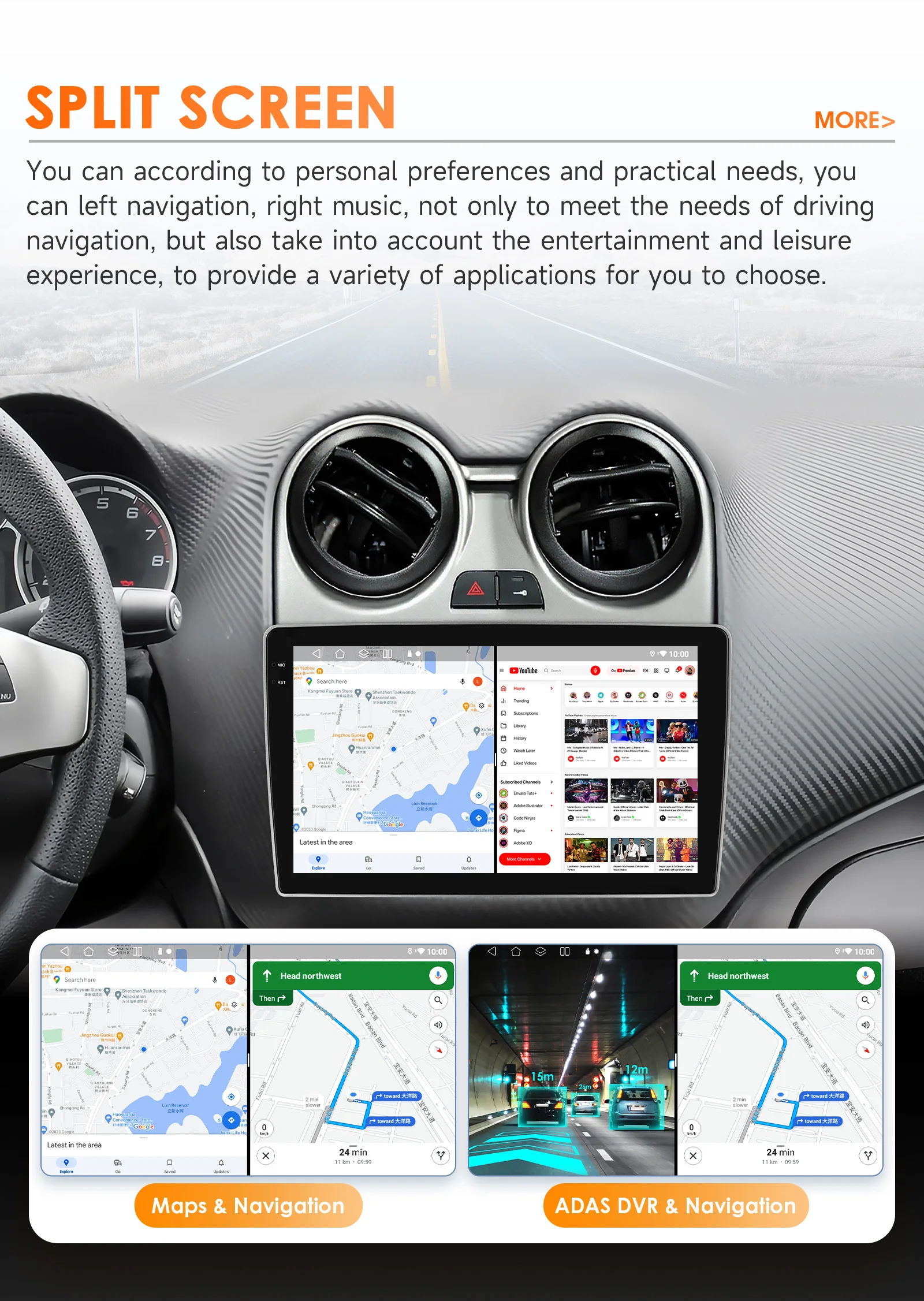 Hizpo Car Intelligent Systems For Alfa Romeo Mito 955 2008 -2016 GPS Wireless CarPlay Android Auto Radio Multimedia 8 Core DSP