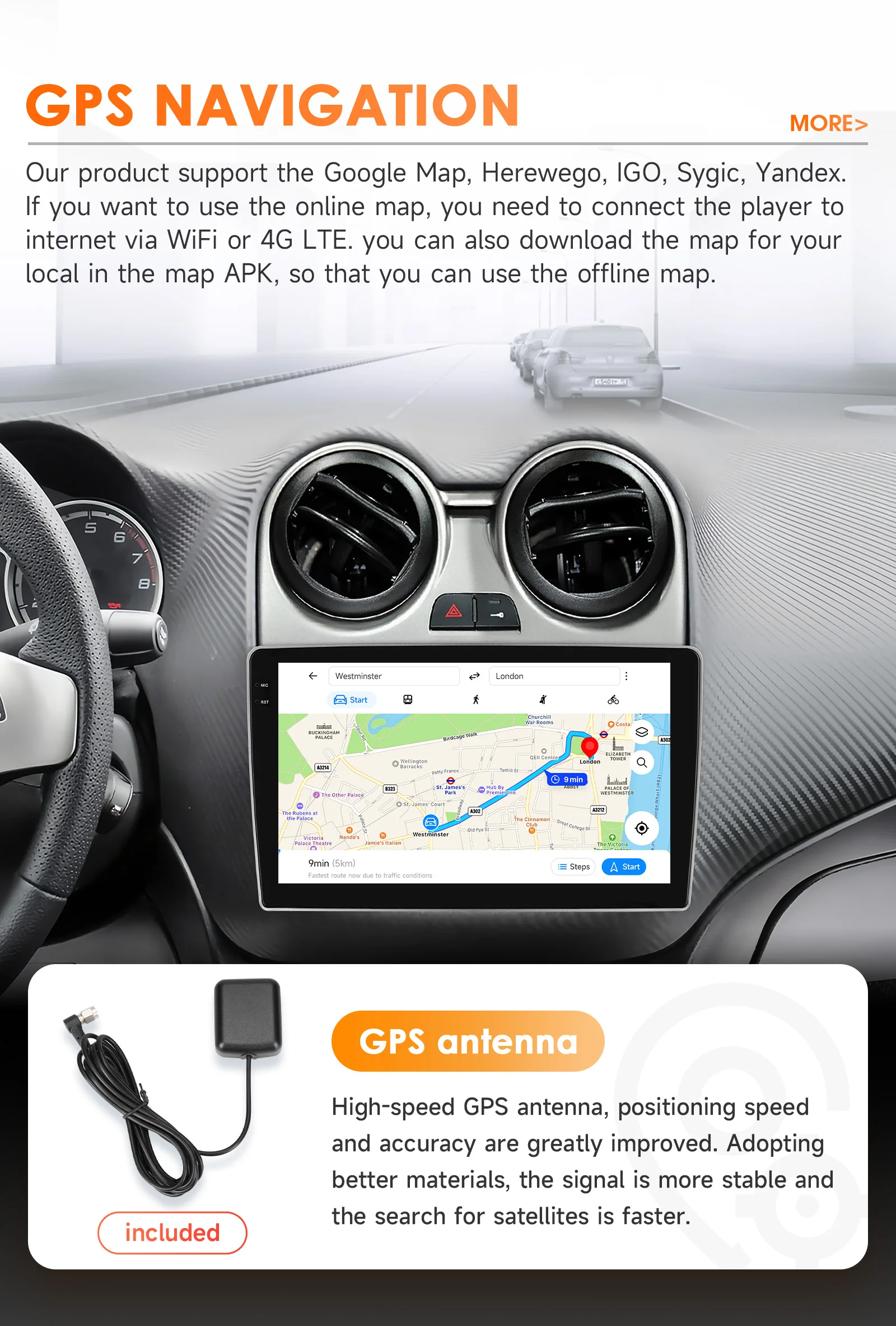 Hizpo Car Intelligent Systems For Alfa Romeo Mito 955 2008 -2016 GPS Wireless CarPlay Android Auto Radio Multimedia 8 Core DSP
