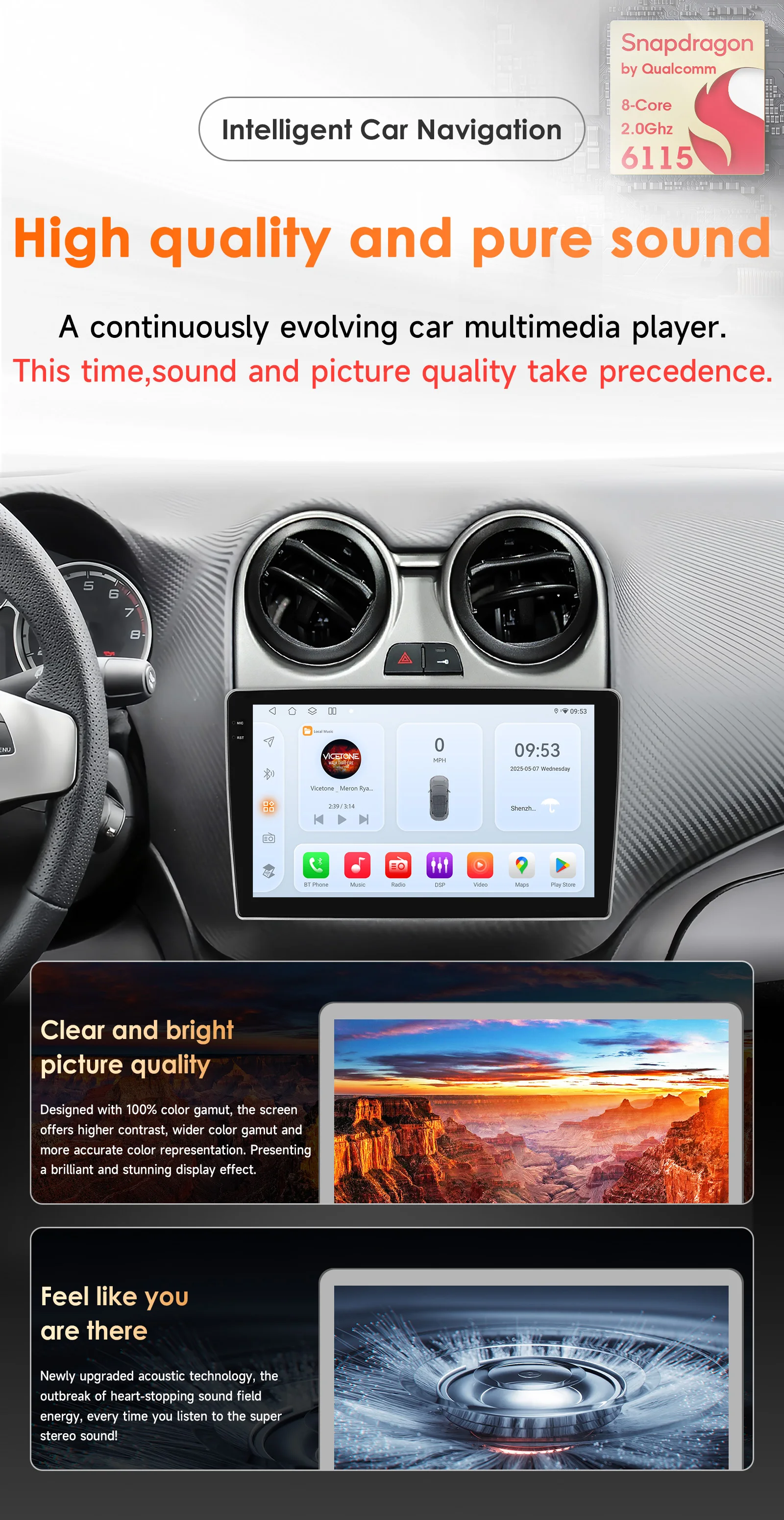 Hizpo Car Intelligent Systems For Alfa Romeo Mito 955 2008 -2016 GPS Wireless CarPlay Android Auto Radio Multimedia 8 Core DSP