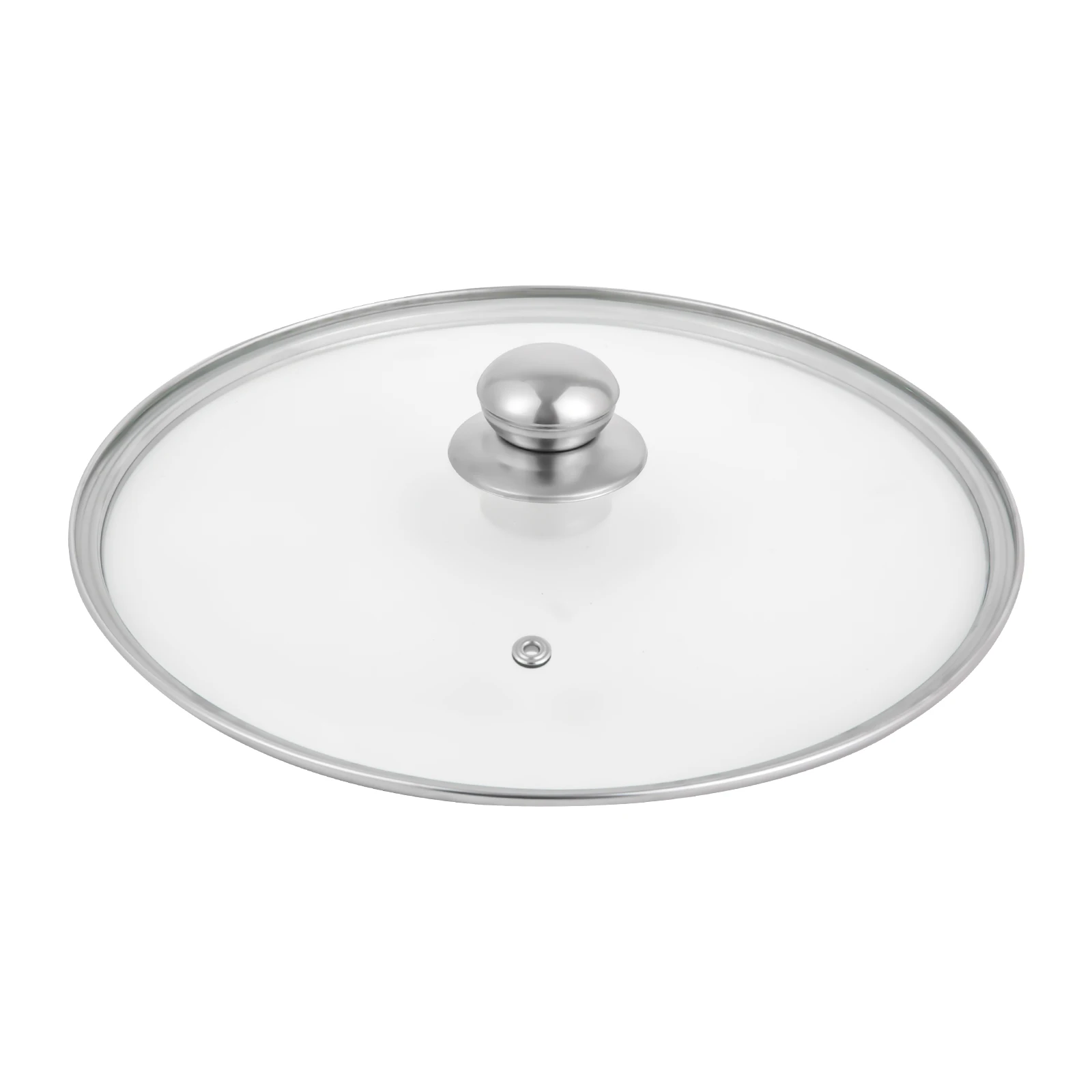Silver 28cm Stainless Steel Double-Flavor Hot Pot With Cover Shabu Shabu Pot with Glass Lid For Kitchen Restaurants Homes