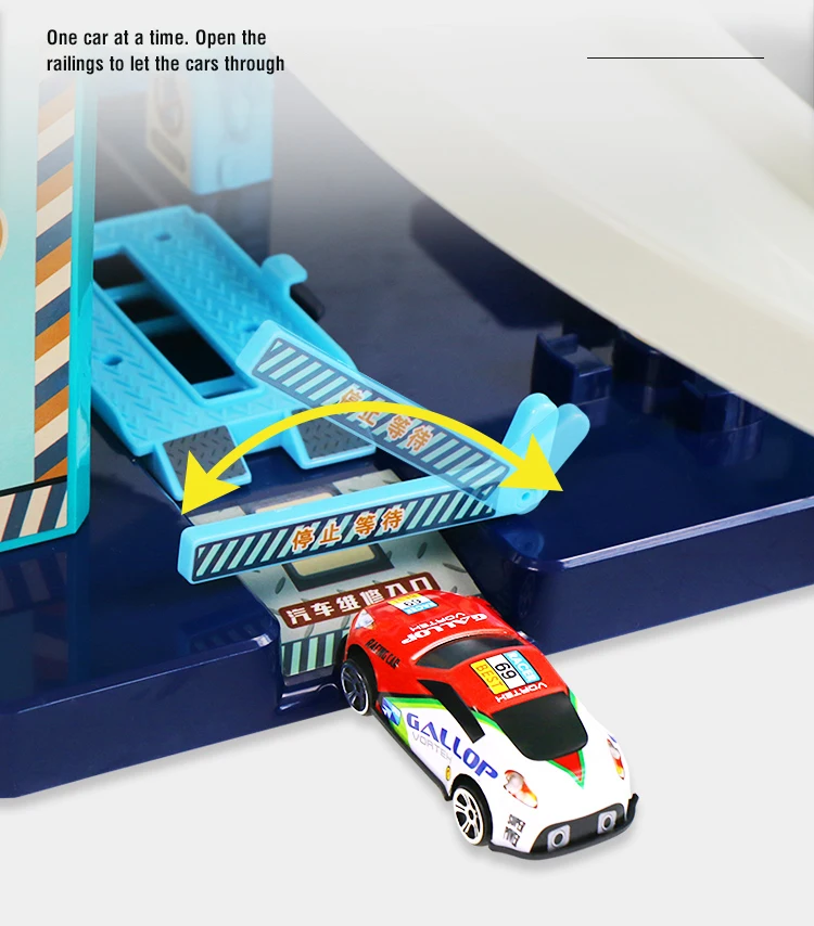 Parking Building Car Electric Track Lot Set Alloy Car Toy Intelligent with Lifts Ramp Building Toy Children Table Game Boy Gift