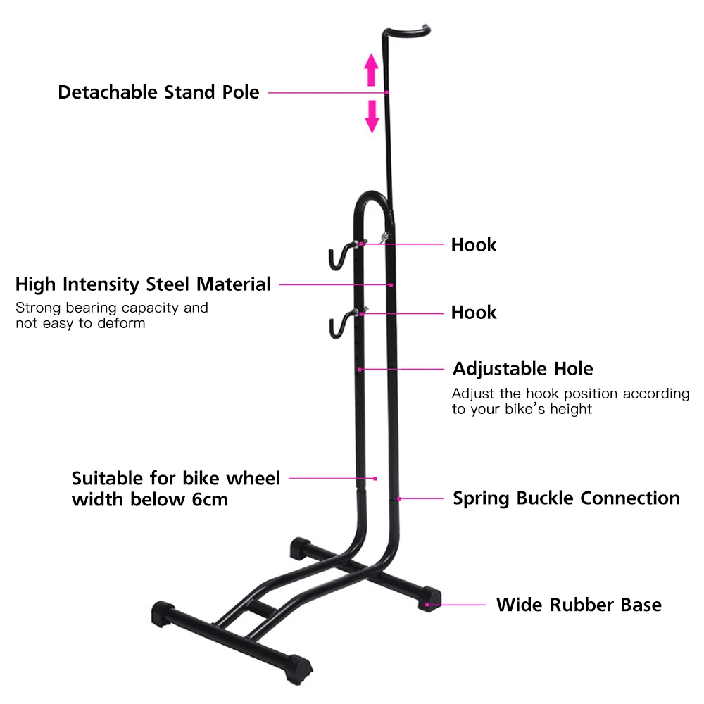 Bicycle Floor Parking Rack Bike Indoor Garage Storage Bike Repair Stand Maintenance Holder Rack for Mountain MTB Bike 2023