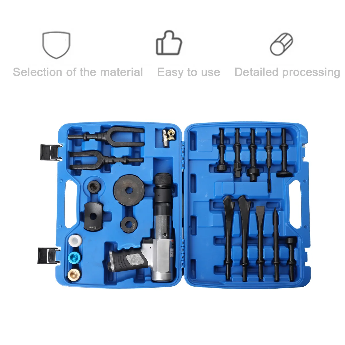 Ball Joint Disassembly Hammer Air Hammer Tool Set 16pcs Pneumatic Hammer Kit for Motor Vehicles and Workshop Cars