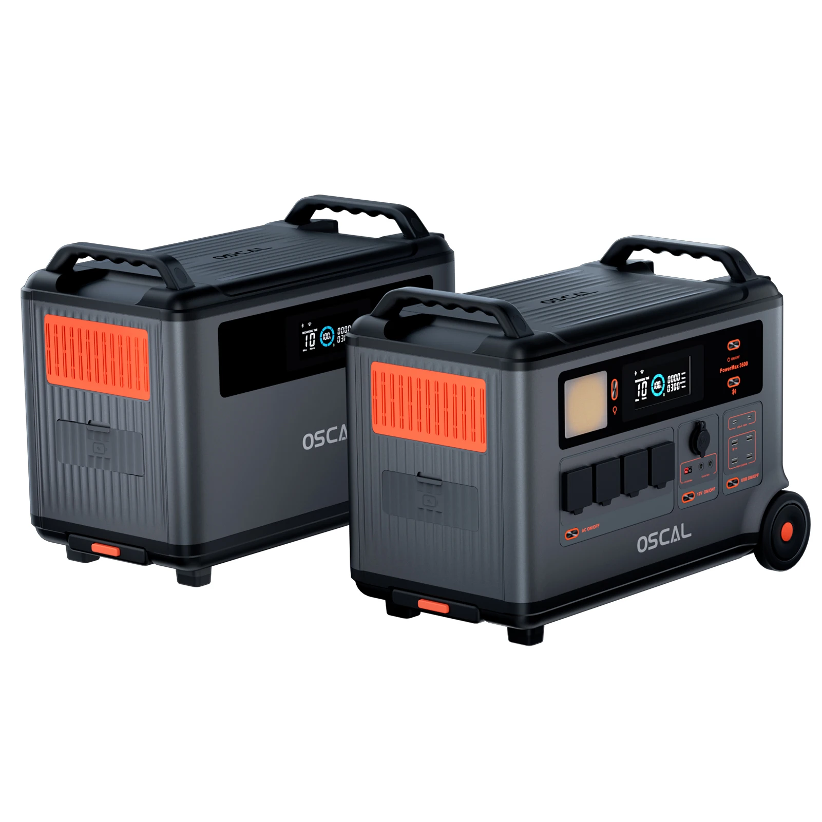 Oscal Powermax 3600W Portable Power Station 3600Wh LiFePO4 Battery 14 Outlets Morse Code Signal APP Control Home Battery Backup