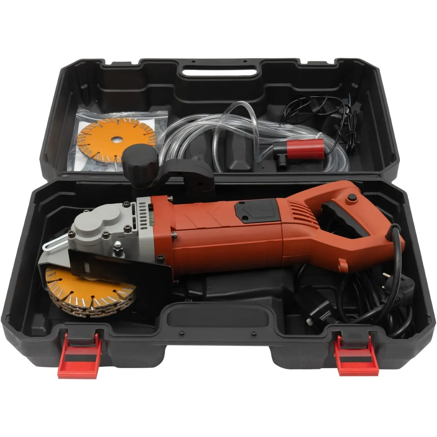 Wall Chaser Slotted Milling Machine 2700 W, Concrete Cutting Machine with 5 Saw Blades and Water Pump