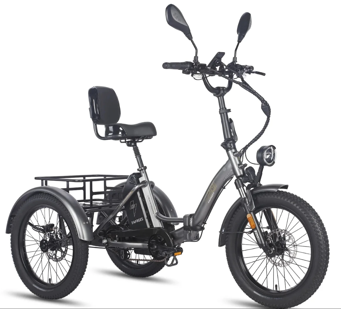 FAFREES F20 Mate Electric Tricycle 500W Brushless Motor 48V/23.45Ah Battery 20*3.0-inch Fat Tires 25km/h Max Speed 110km Max