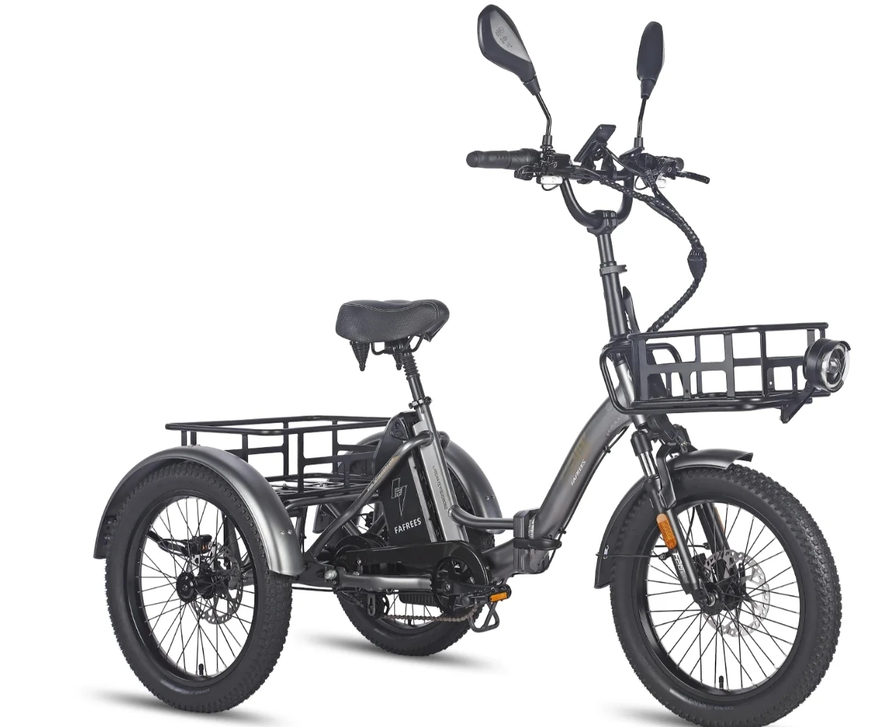 FAFREES F20 Mate Electric Tricycle 500W Brushless Motor 48V/23.45Ah Battery 20*3.0-inch Fat Tires 25km/h Max Speed 110km Max