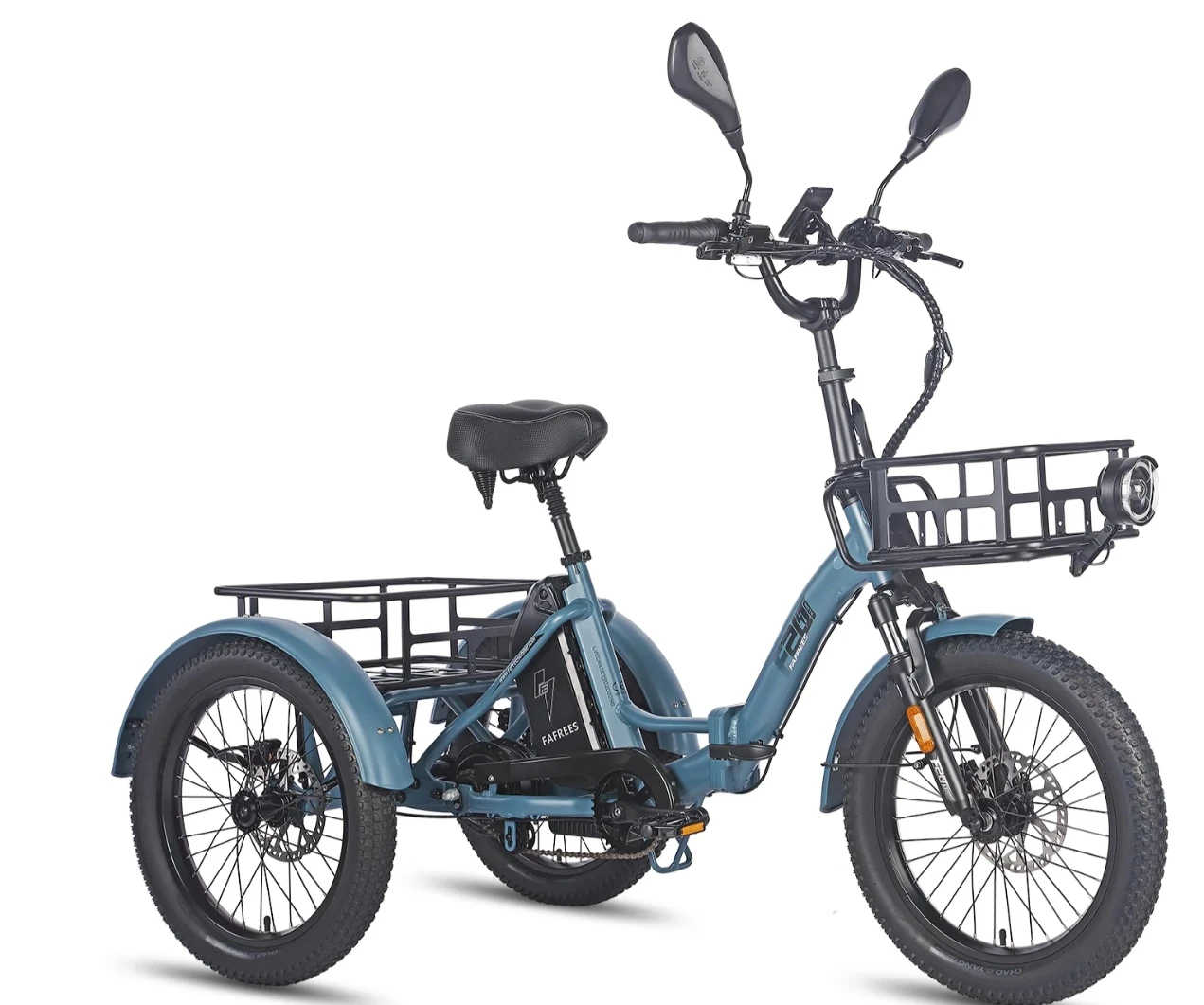 FAFREES F20 Mate Electric Tricycle 500W Brushless Motor 48V/23.45Ah Battery 20*3.0-inch Fat Tires 25km/h Max Speed 110km Max