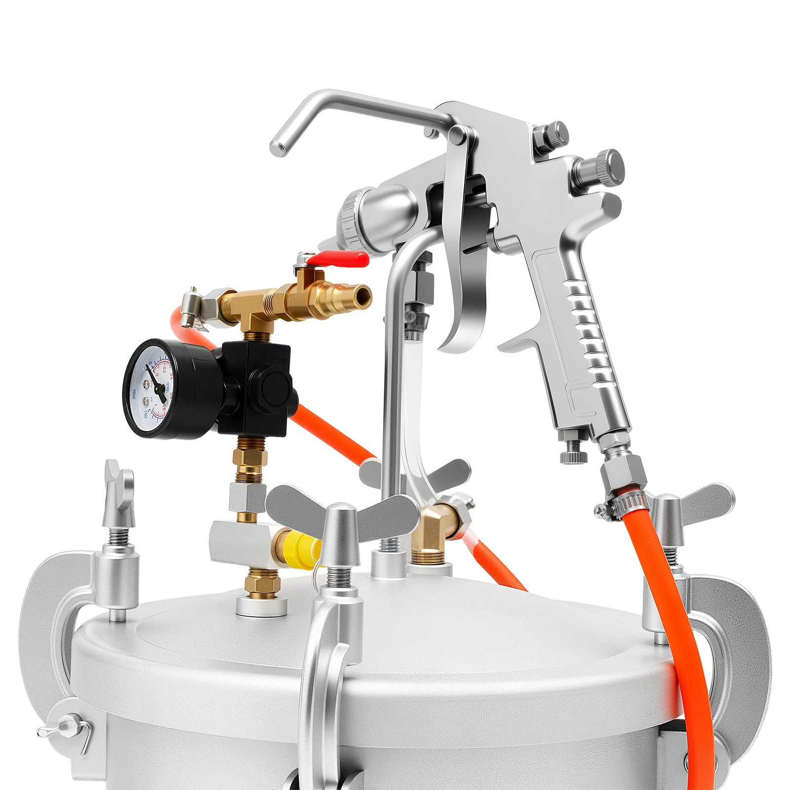10L Air Paint Sprayer Tank Professional HVLP Spray Gun System 50-80 PSI 3mm Nozzle for Wall Painting DIY Projects