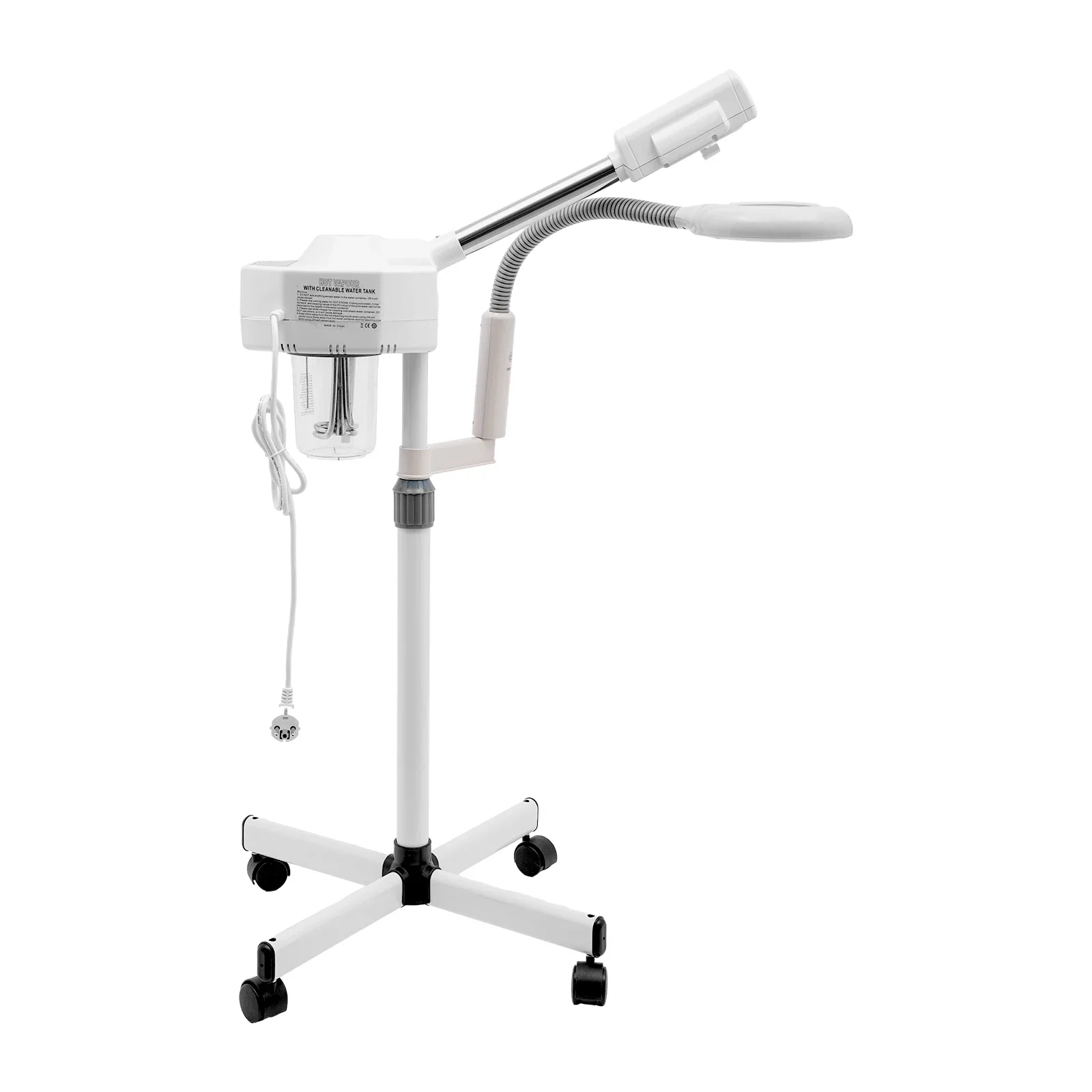 Professional 2 in 1 Facial Steamer with 5x Magnifying for Beauty Clinics Spa Centers Water Baths Humidification Skin 800w