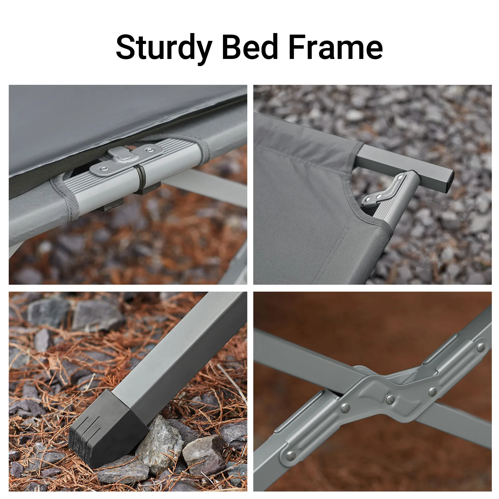 SoBuy OGS60-HG Survival tent Camp Bed 4in1 Camping Set with sleeping bag Mattress and accessories tent 1 Person