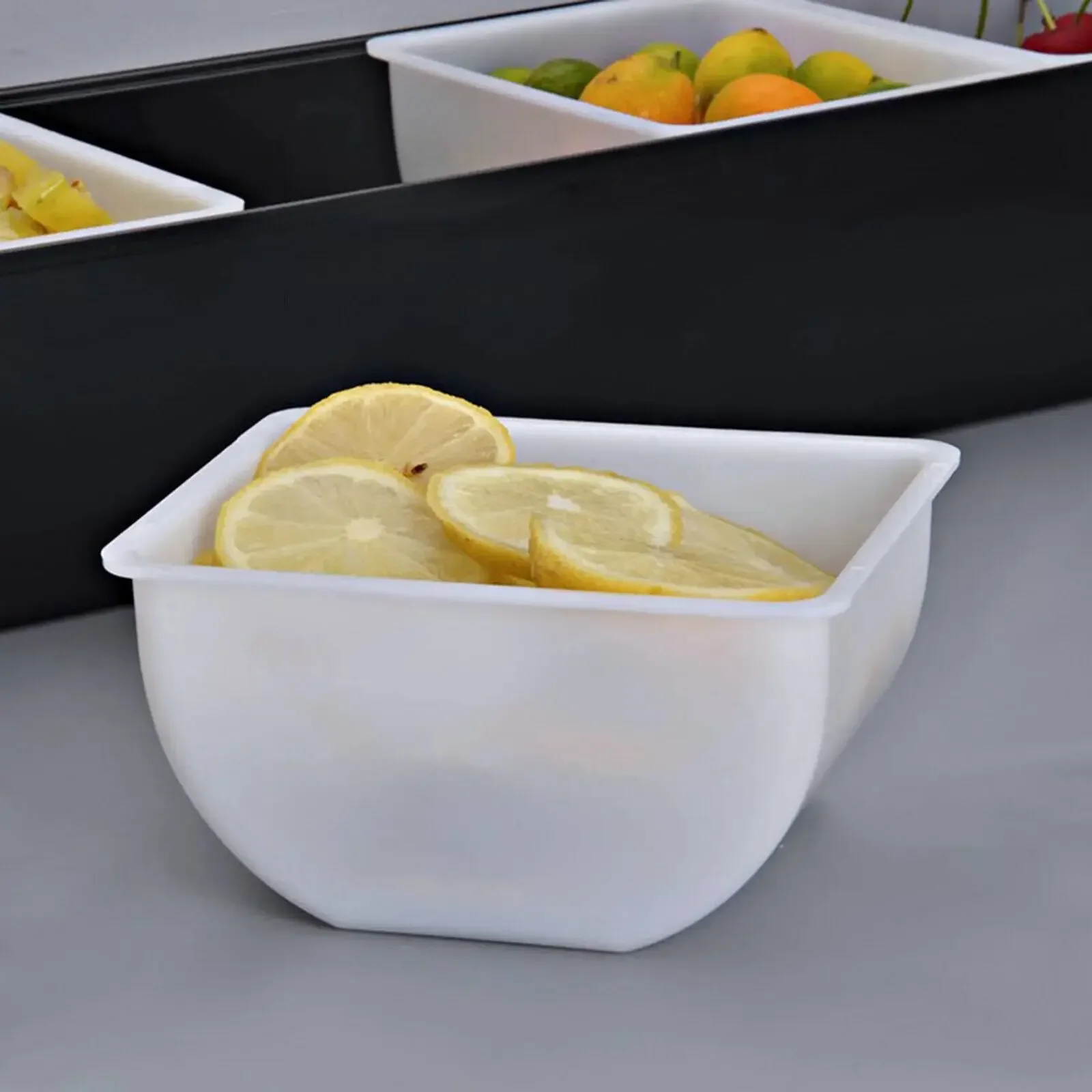 Stainless Steel Ingredient Container 6 Inserts Ingredient Box Side Dish Container for Bar Home