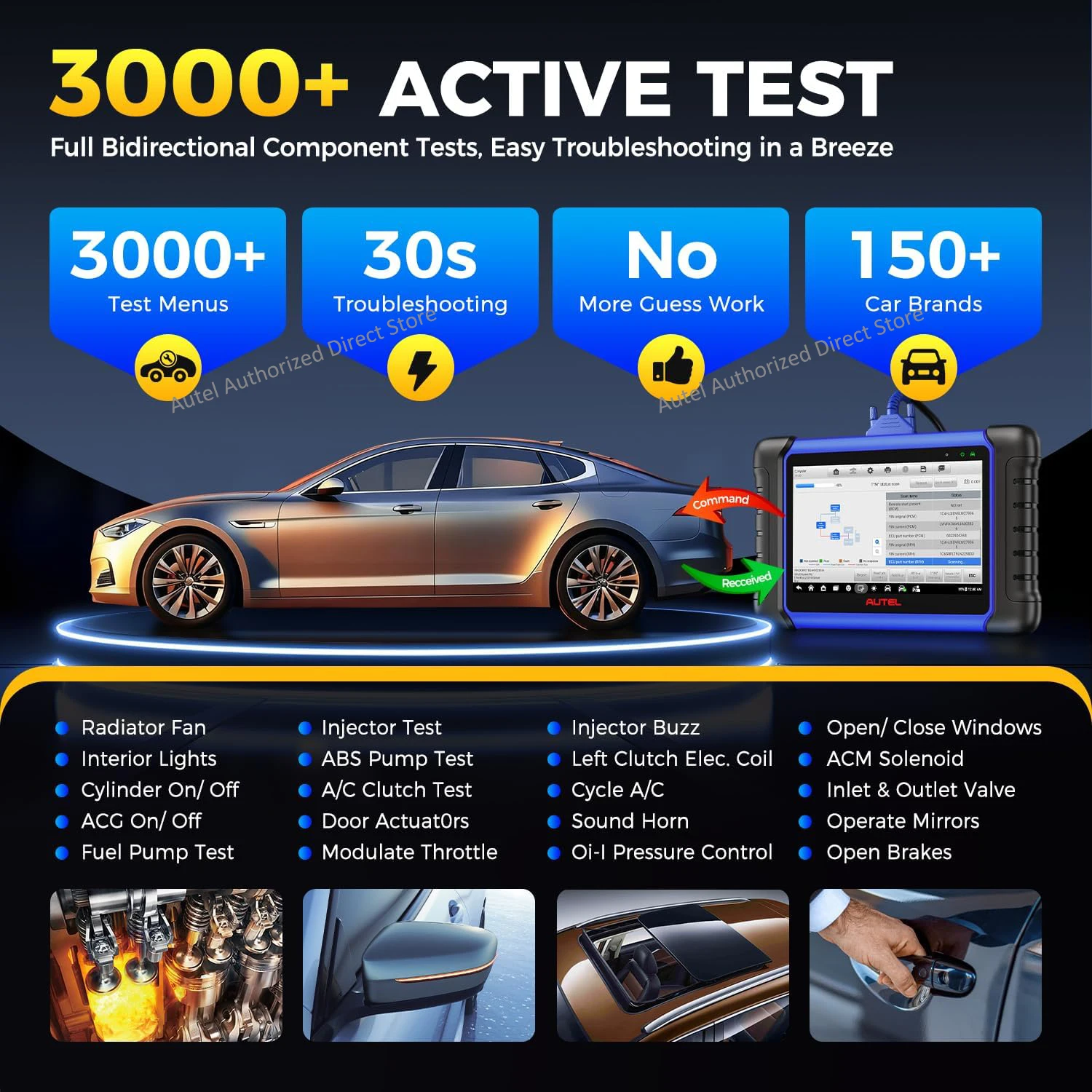 Autel IM508S Scanner All-in-one Diagnostic Scanner & IMMO Key Prgramming Tool, 3000+ Active Tests Upgraded of KM100 KM100E IM508