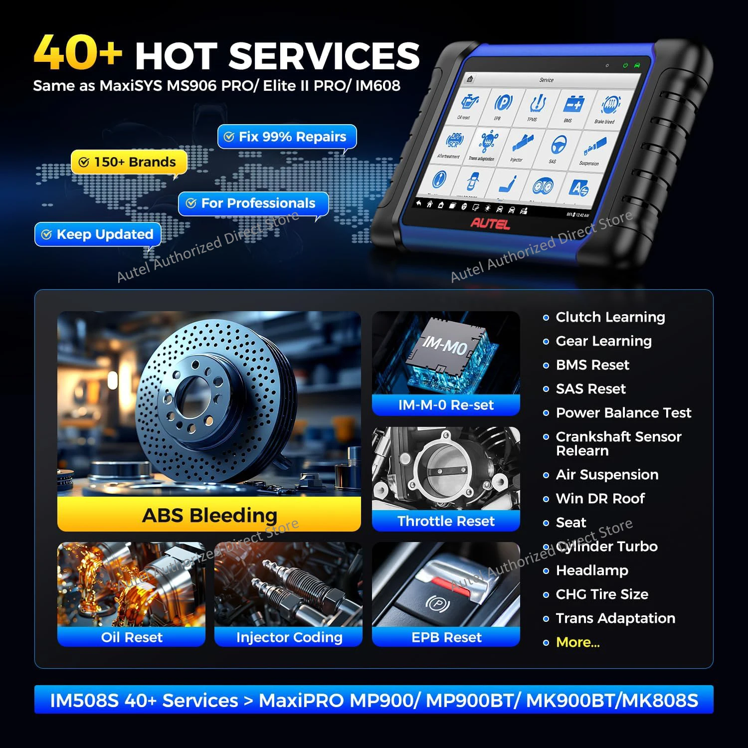 Autel IM508S Scanner All-in-one Diagnostic Scanner & IMMO Key Prgramming Tool, 3000+ Active Tests Upgraded of KM100 KM100E IM508