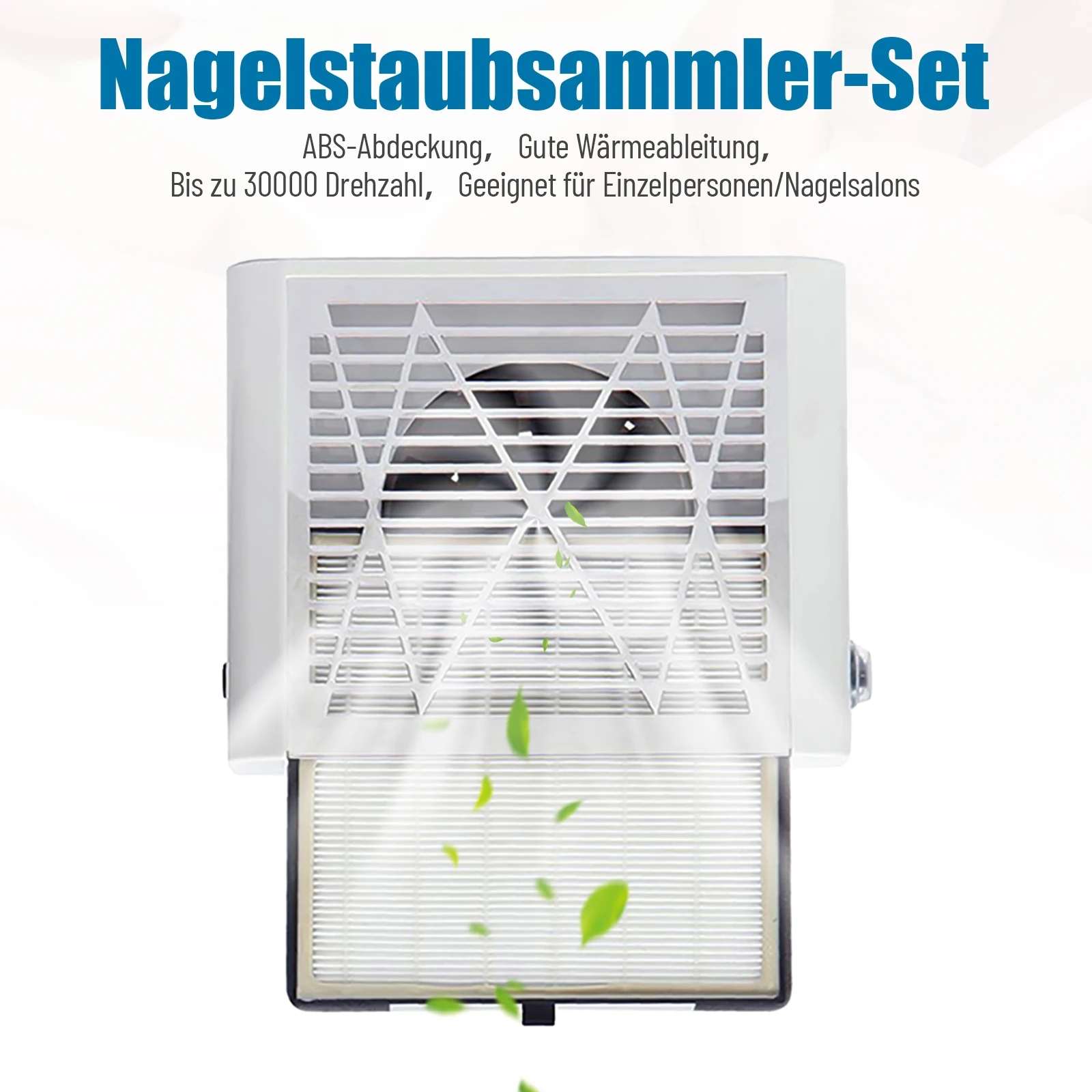 Nail Table for Nail Tech, Compact and Powerful, 30,000 RPM, Adjustable Speed, Nail Dust Collector with Reusable Filter,