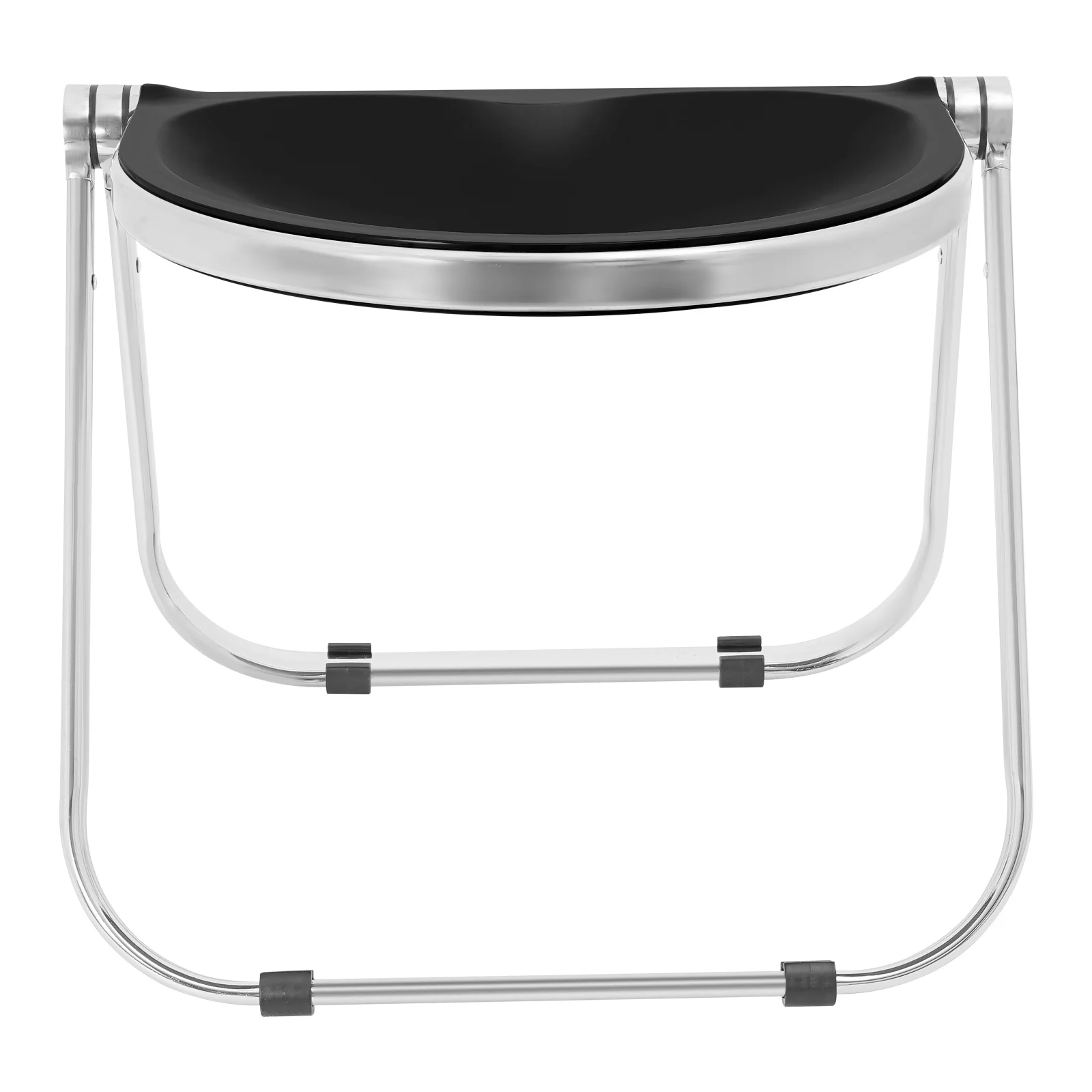 Cozy Home Use Black Folding Chair Suitable For a Bedroom Balcony Consists Of a High-Class Electroplated Iron Frame