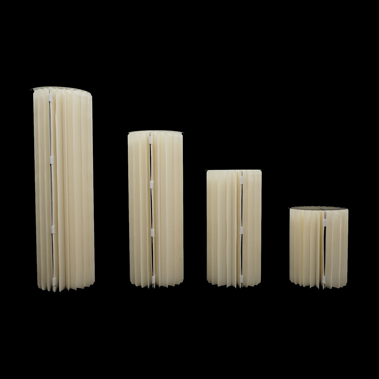 4PCS Foldable Cardboard Stands Wedding Centerpieces Vase Columns Display for Wedding Party Garden Decoration (40+60+80+100cm)