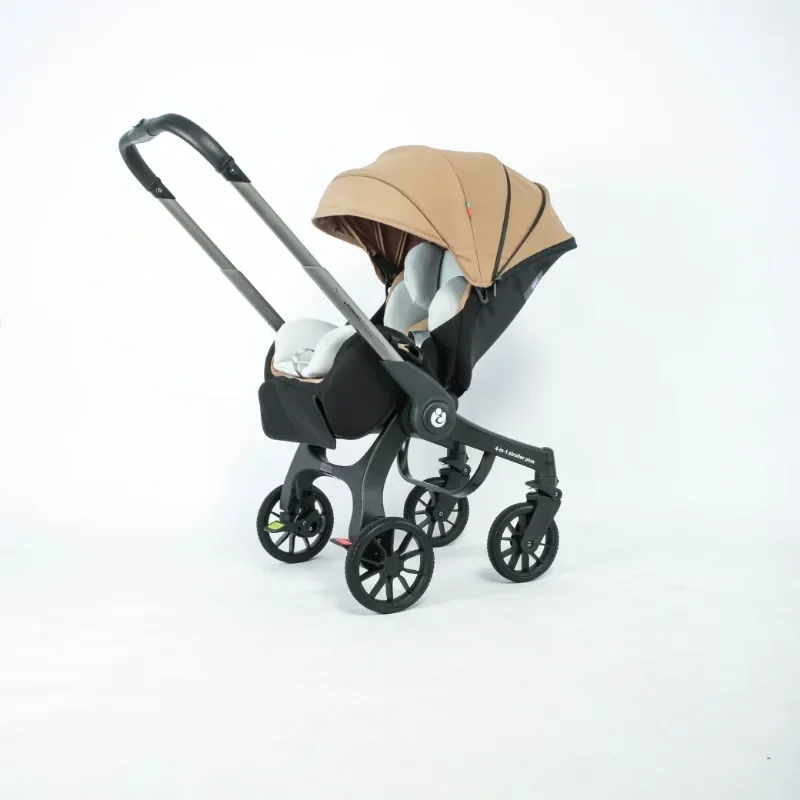 EU in Stock 4In1 Baby Stroller, Multifunctional Stroller Foldable with Car Seat Baby Car Carriage Portable Baby Stroller 3in1