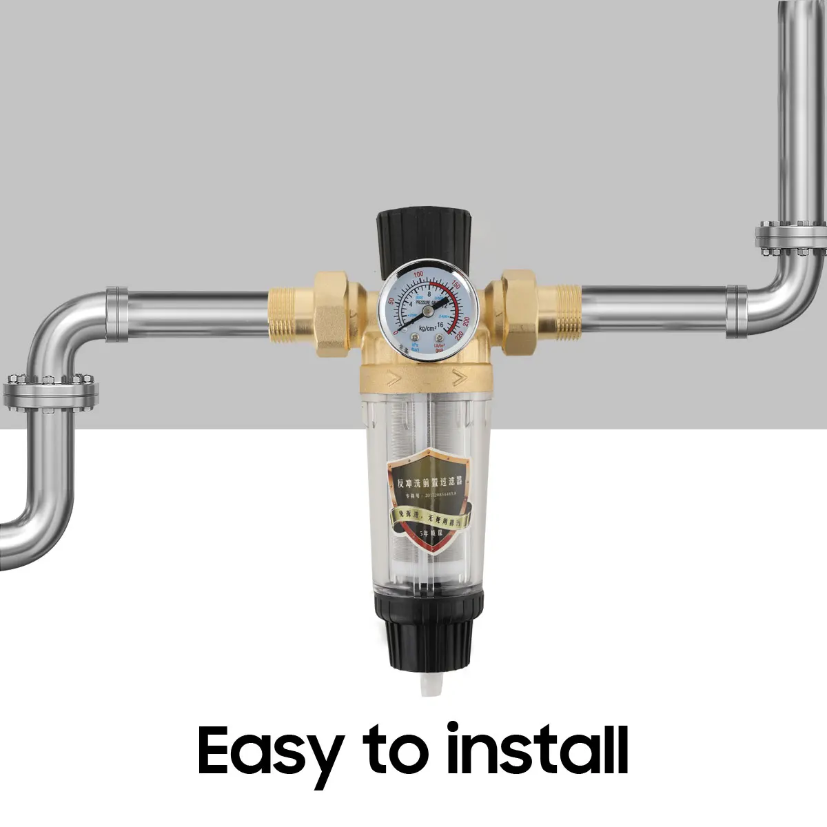 Reusable Tap Water Filter Stainless Steel Flowing Fine Filter Pre-filter Sediment Filter for Well Water Hose 25mm