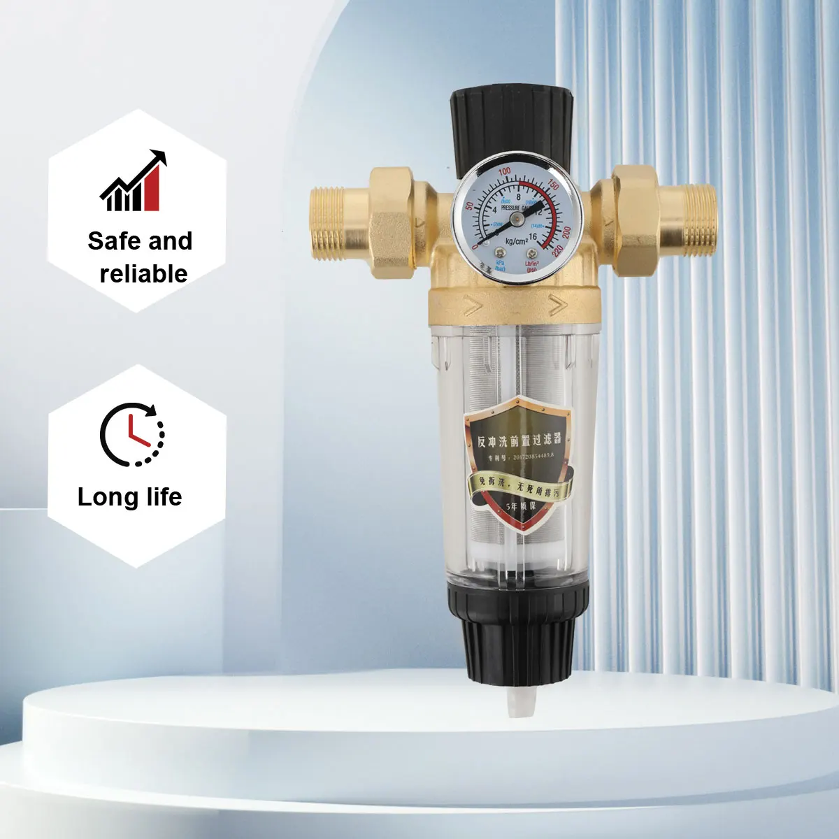 Reusable Tap Water Filter Stainless Steel Flowing Fine Filter Pre-filter Sediment Filter for Well Water Hose 25mm