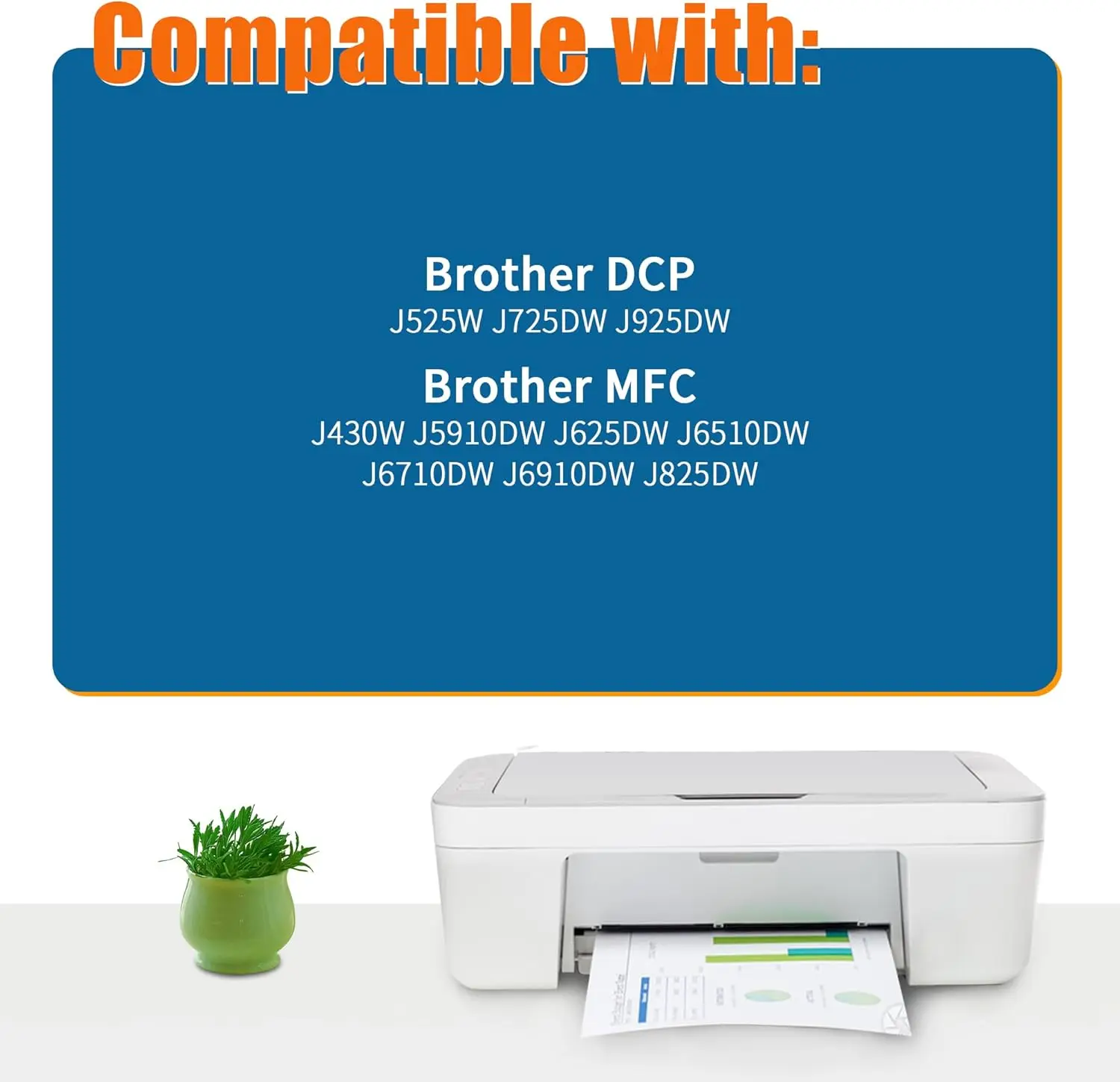 Jhaan LC1240XL LC1280XL LC1220XL Compatible with Brother LC-1220 LC-1240 LC-1280 Compatible with Brother MFC-J425W