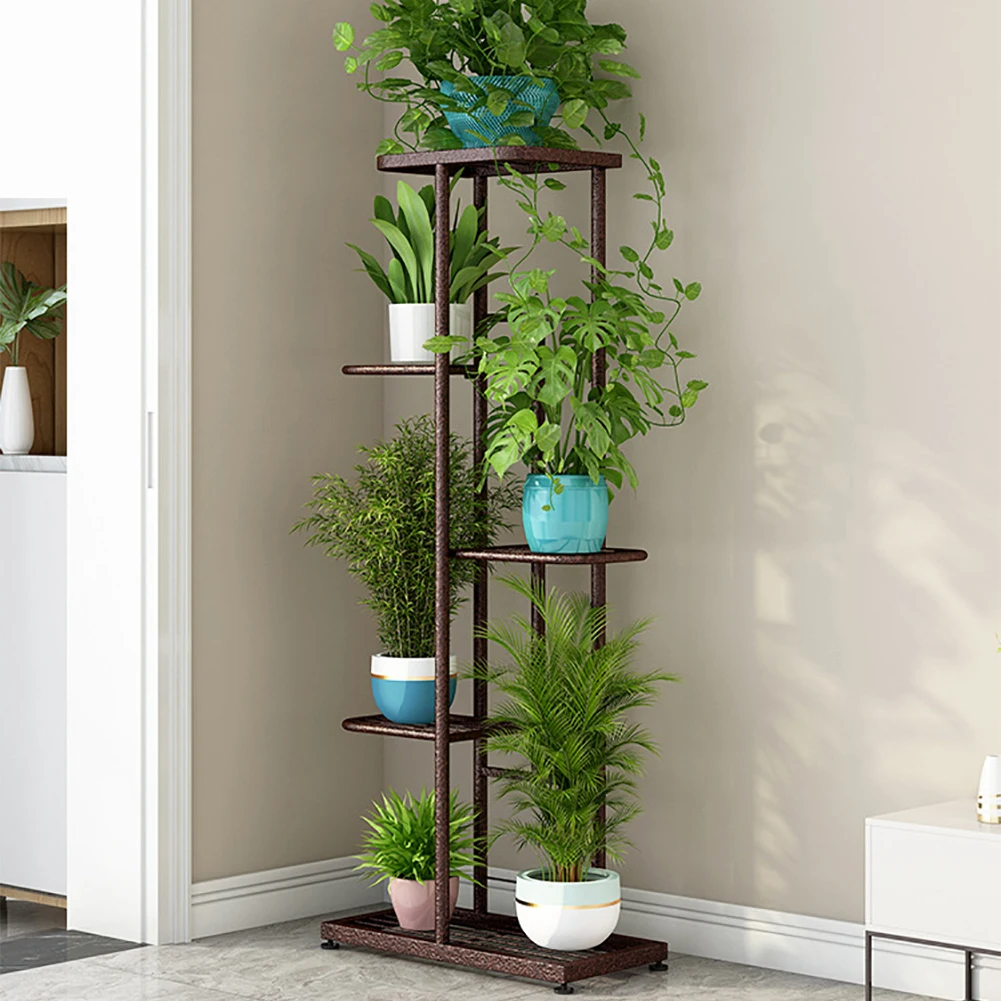 5 Tier Plant Stand Indoor, Multi-Layer Plant Stands Corner Flower Shelf For 6 Plants, Tall Planter Holder Shelf for Indoor Decor