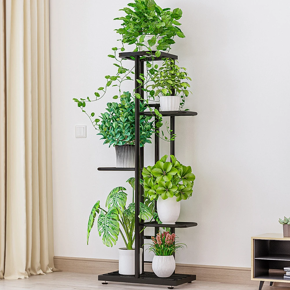 5 Tier Plant Stand Indoor, Multi-Layer Plant Stands Corner Flower Shelf For 6 Plants, Tall Planter Holder Shelf for Indoor Decor