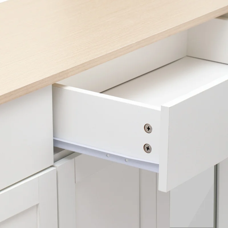 Living room cabinet Modern minimalist style sideboard Buffet Table Storage Cabinet and Shelves Barn Doors for Dining Room, Kitch