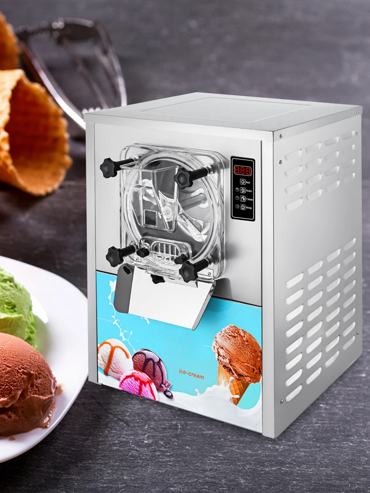SIHAO Commercial Ice Cream Machine 1400W Hard Ice Cream Maker 16-20L/H Stainless Steel Frozen Dessert Equipment