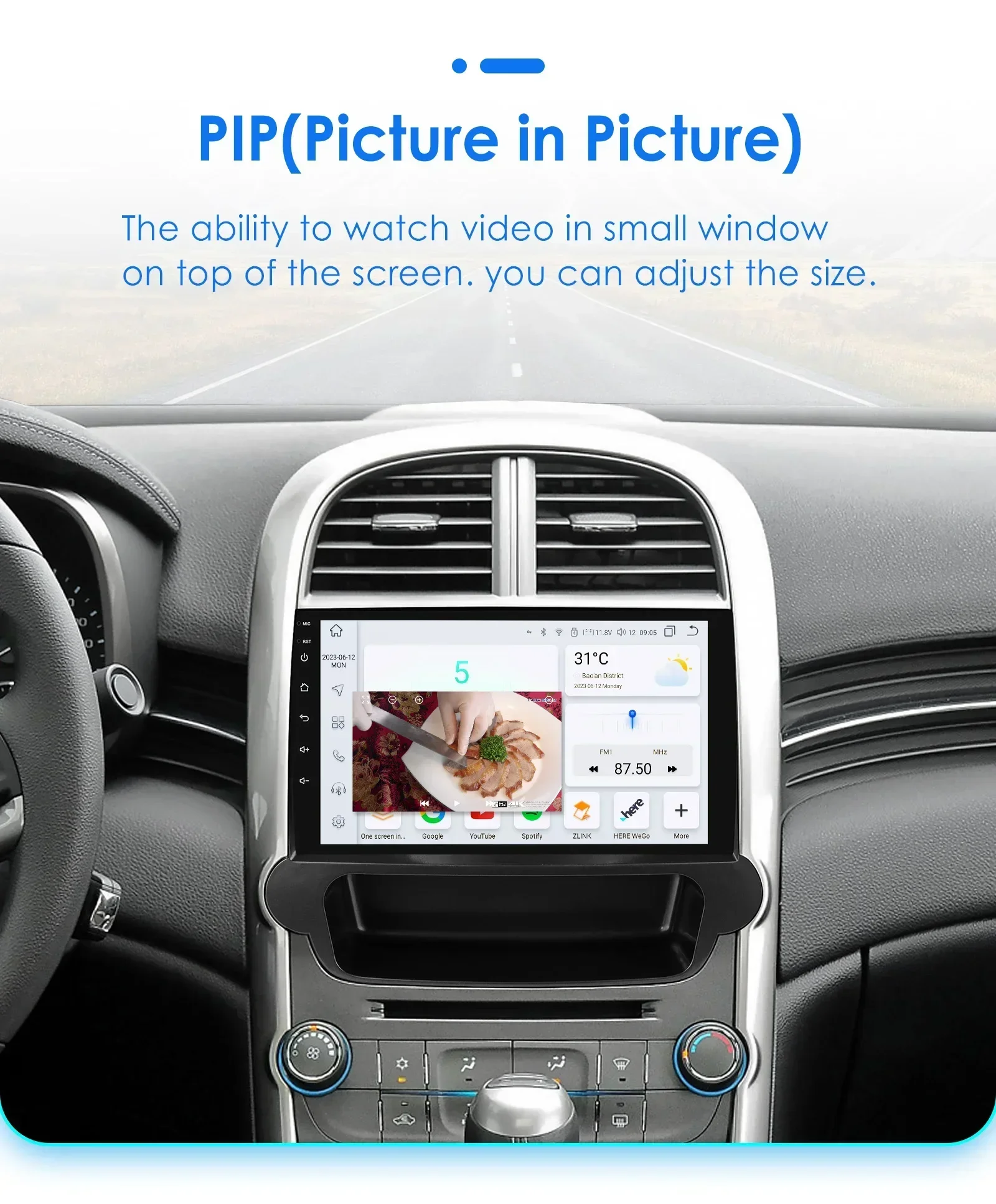 Hizpo 2Din 9inch Android14 Car Radio for Chevrolet Malibu 2012 - 2015 UIS7862 Multimedia Auto CarPlay 4G SWC GPS DSP RDS 360°CAM