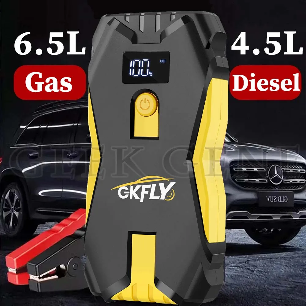 GKFLY 2000A Portable Car Jump Starter Power Bank Car Booster Charger 12V Starting Device Petrol Diesel Car Emergency Booster