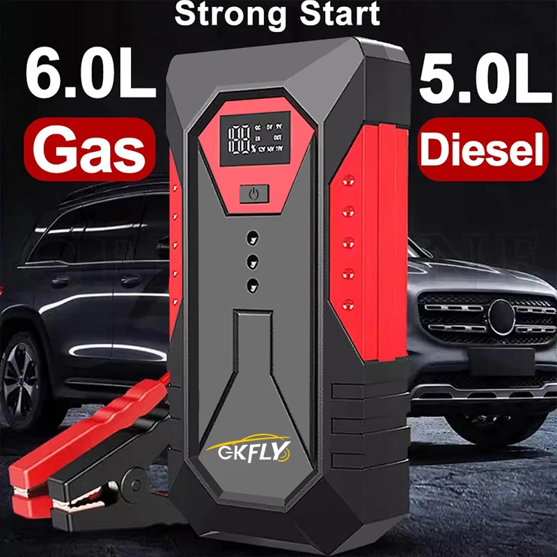 GKFLY 2000A Portable Car Jump Starter Power Bank Car Booster Charger 12V Starting Device Petrol Diesel Car Emergency Booster