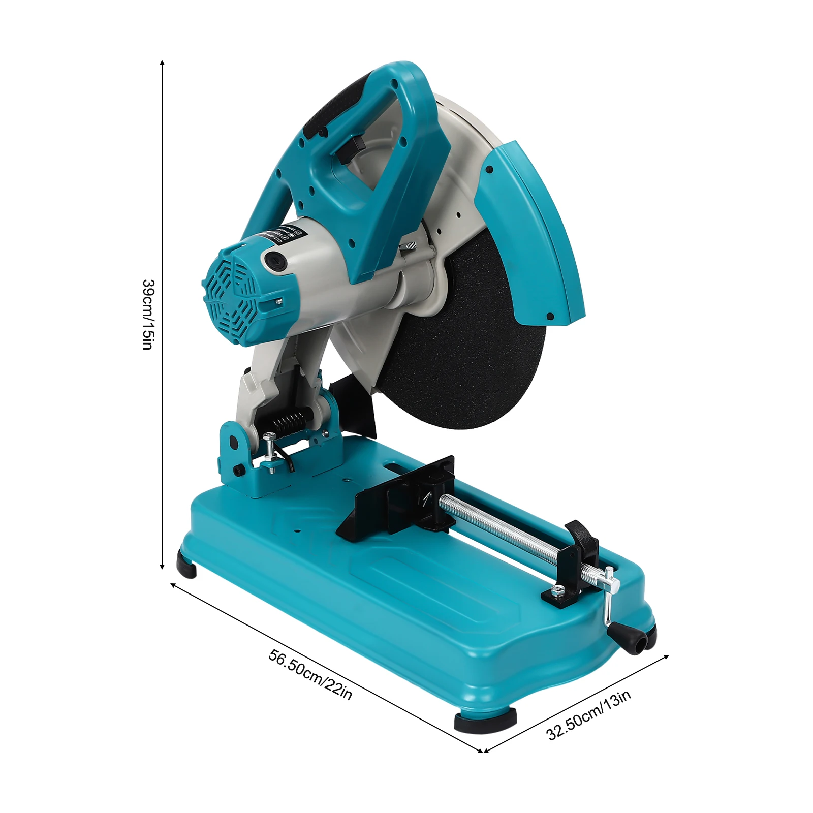 2800W Metal Cutting Chop Saw Adjustable Cutting Depth and Angle 3800rpm Chop Saw Multi-functional Cutting Machine