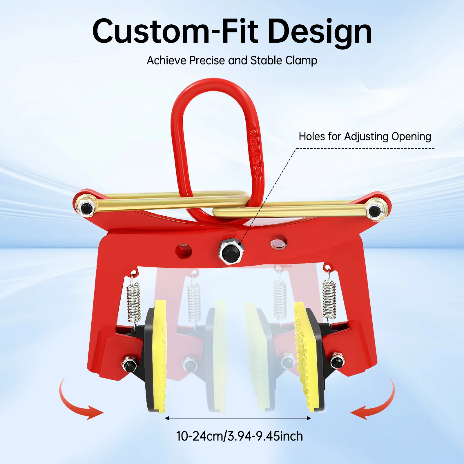 330kg Stone Clamp Lifting Pliers Stone Plier Curb Pallet Puller 10-24cm Opening for Construction, Factories