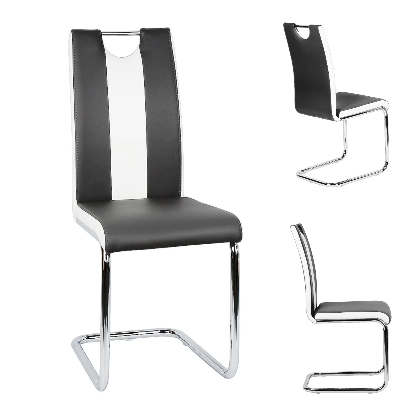 Dining Room Chairs Set of 2, Kitchen Chair, Upholstered, Artificial Leather, for Dining Room, Dining Table, Kitchen, Living Room