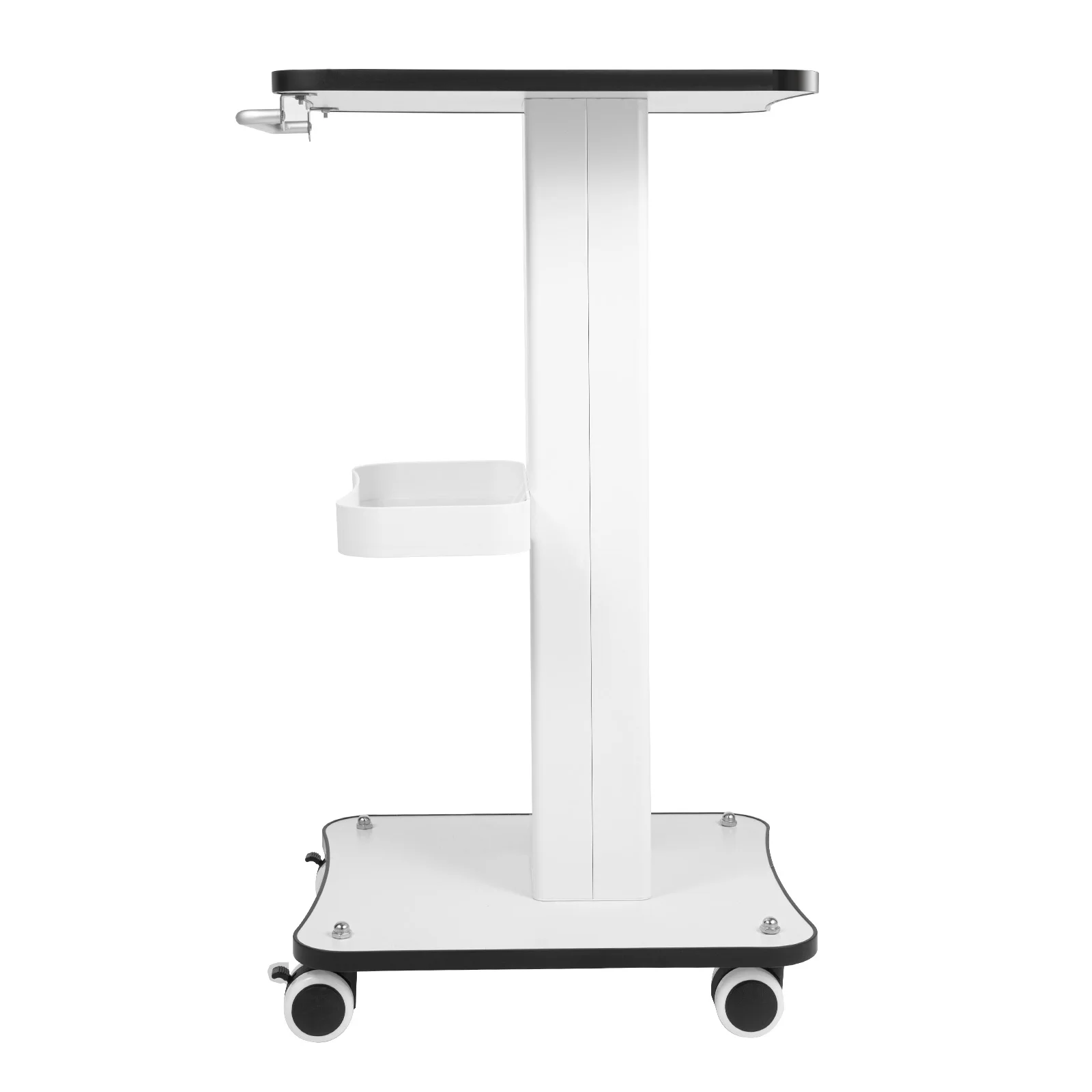 3-Tier Beauty Salon Trolley Stand Rolling Cart Trolley Holder Stand Mobile Cart Storage Tray with Storage Trays for Beauty
