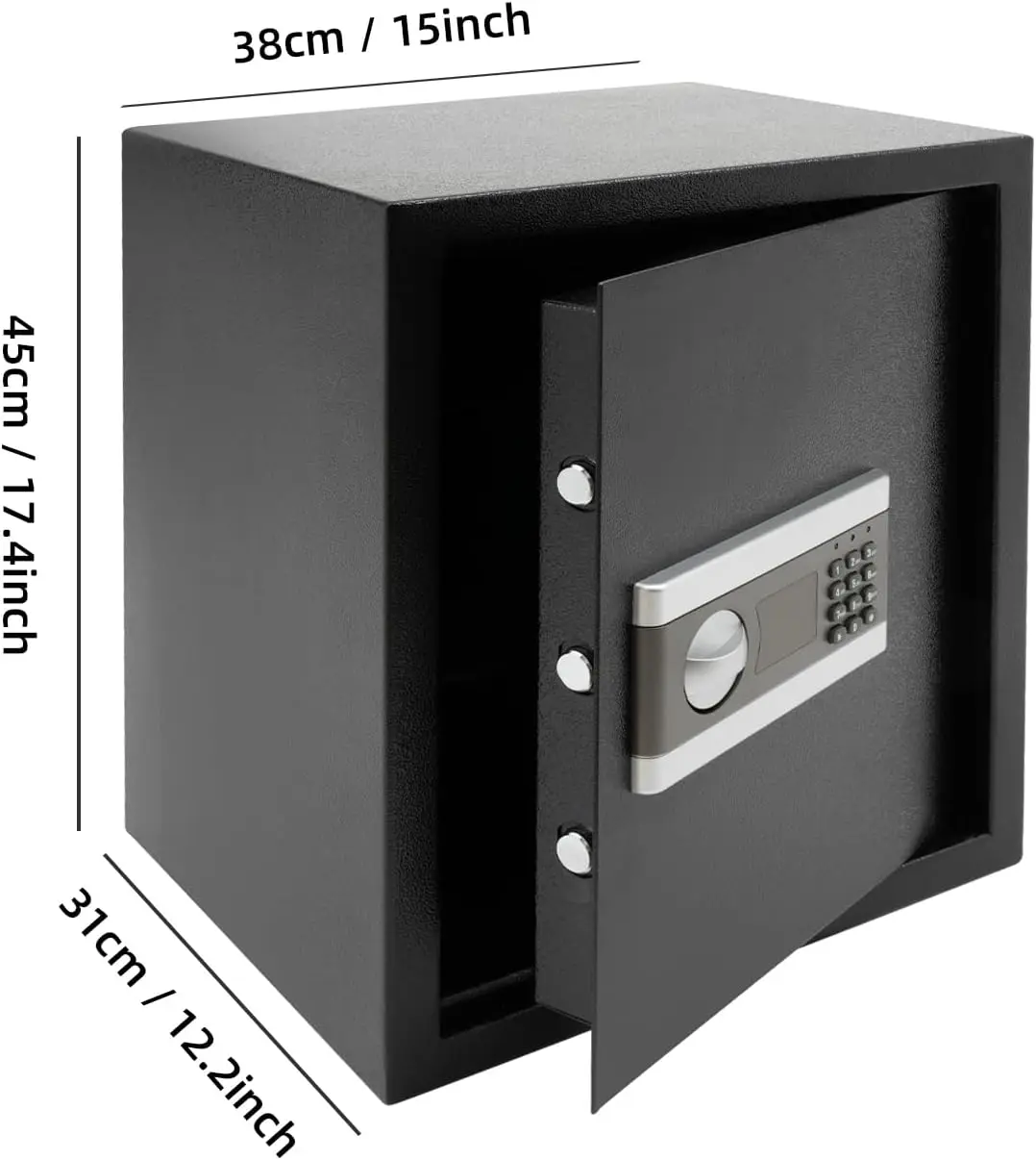 Electronic Safe Furniture Safe Fireproof Safe with Password Emergency Key & Locking Wall Safe for Jewellery Cash Security