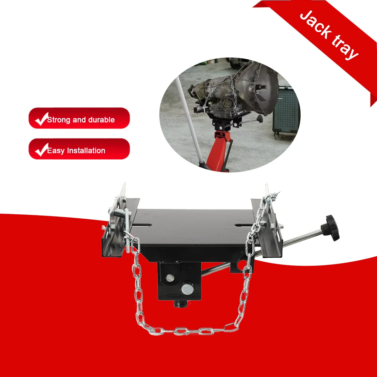 Heavy Duty Hydraulic Transmission Jack Adaptor Getriebe Jack Support Plate 500KG
