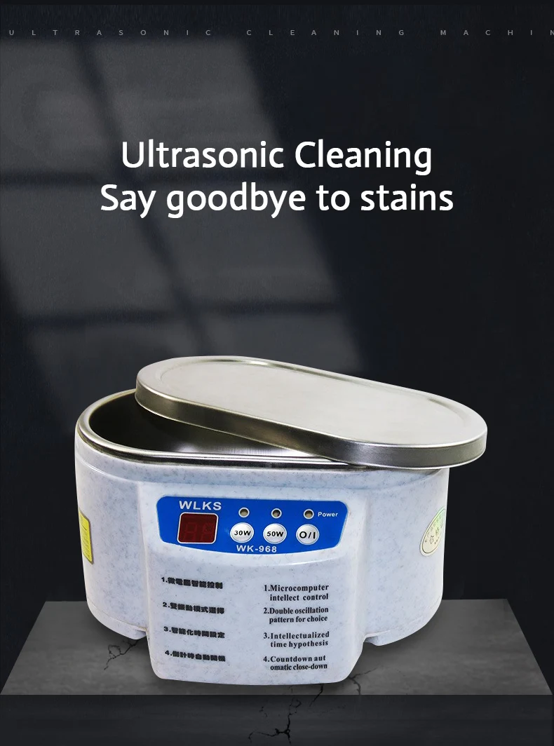 Digital Ultrasonic Cleaner 30/50W Sonicator Bath Vibration Ultrasonic Jewelry Parts Glasses Circuit Board Watch Cleaning Machine