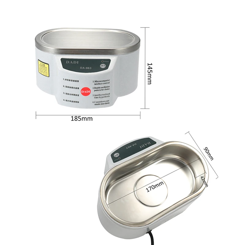 Digital Ultrasonic Cleaner 30/50W Sonicator Bath Vibration Ultrasonic Jewelry Parts Glasses Circuit Board Watch Cleaning Machine