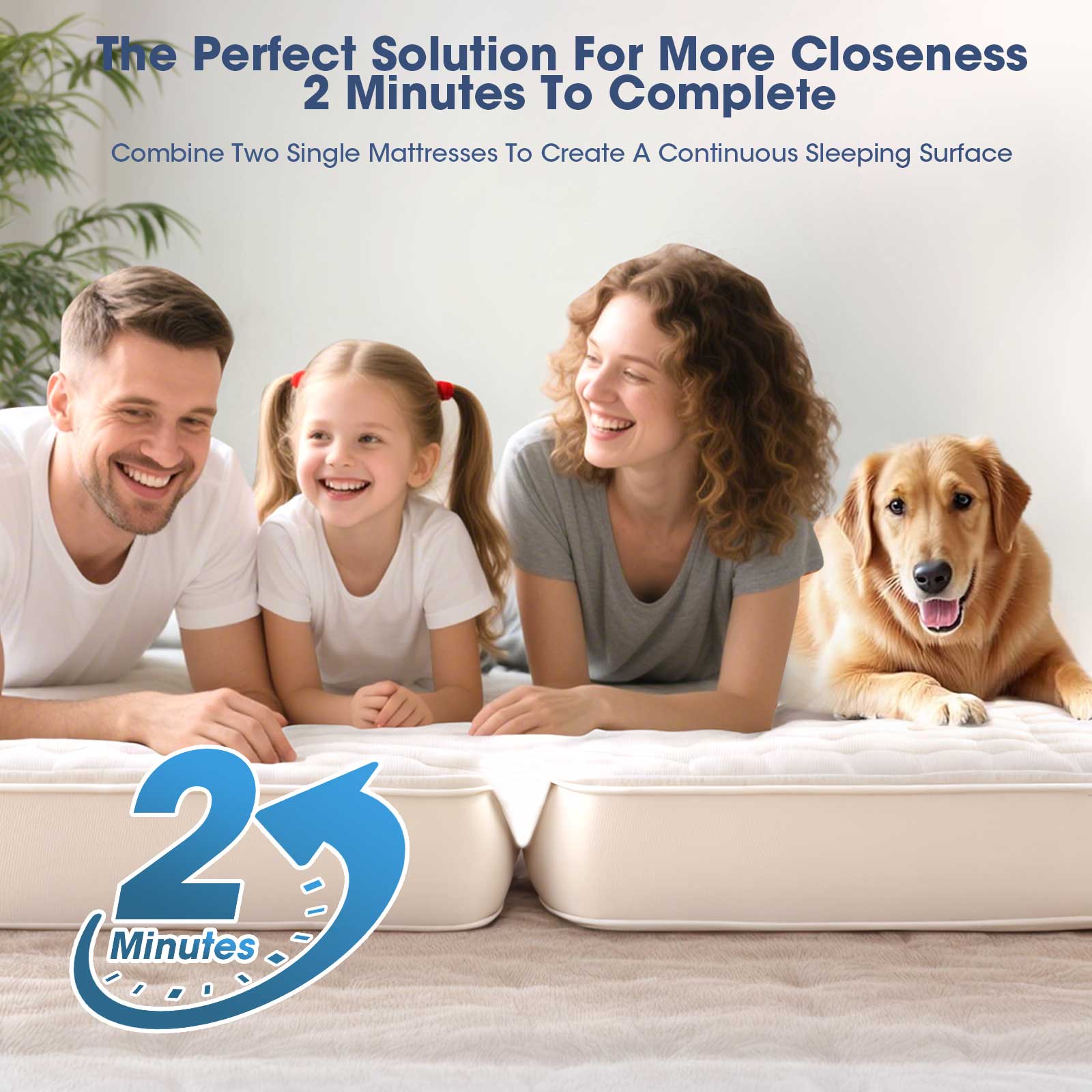 Love Bridge for 180x200cm Mattresses Washable Cover for Visitor Cracks Mattress Connector & Mattress Bridge and Mattress Wedge