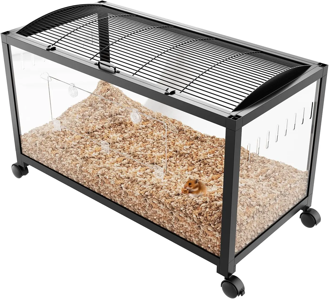Plastic Metal Mouse Cage With Wheels Small Animal Habitat Large For Dwarf Syrian Hamster House, Guinea Pig