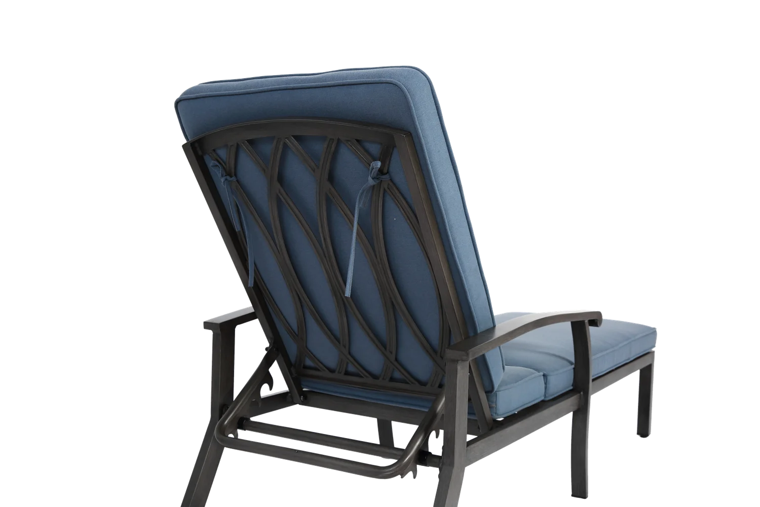 Lounge Patio Chair with Cushion, Adjustable Reclining Rust-Resistant Aluminum Poolside Chaise Lounge Furniture, Waterproof(1pc)