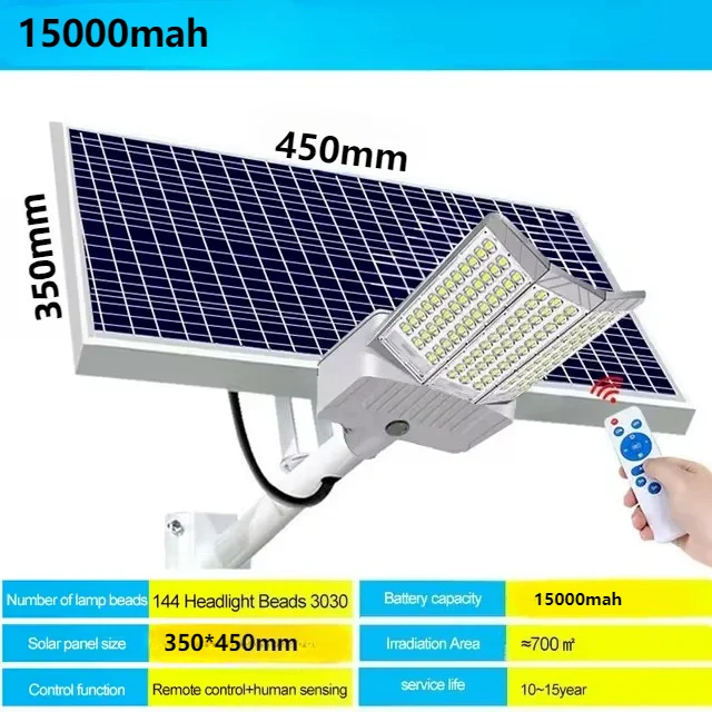 8000W Solar Street Lights Outdoor Commercial Parking Lot Light Dusk to Dawn Solar Security Flood Lights Solar Lamp for Yard Road
