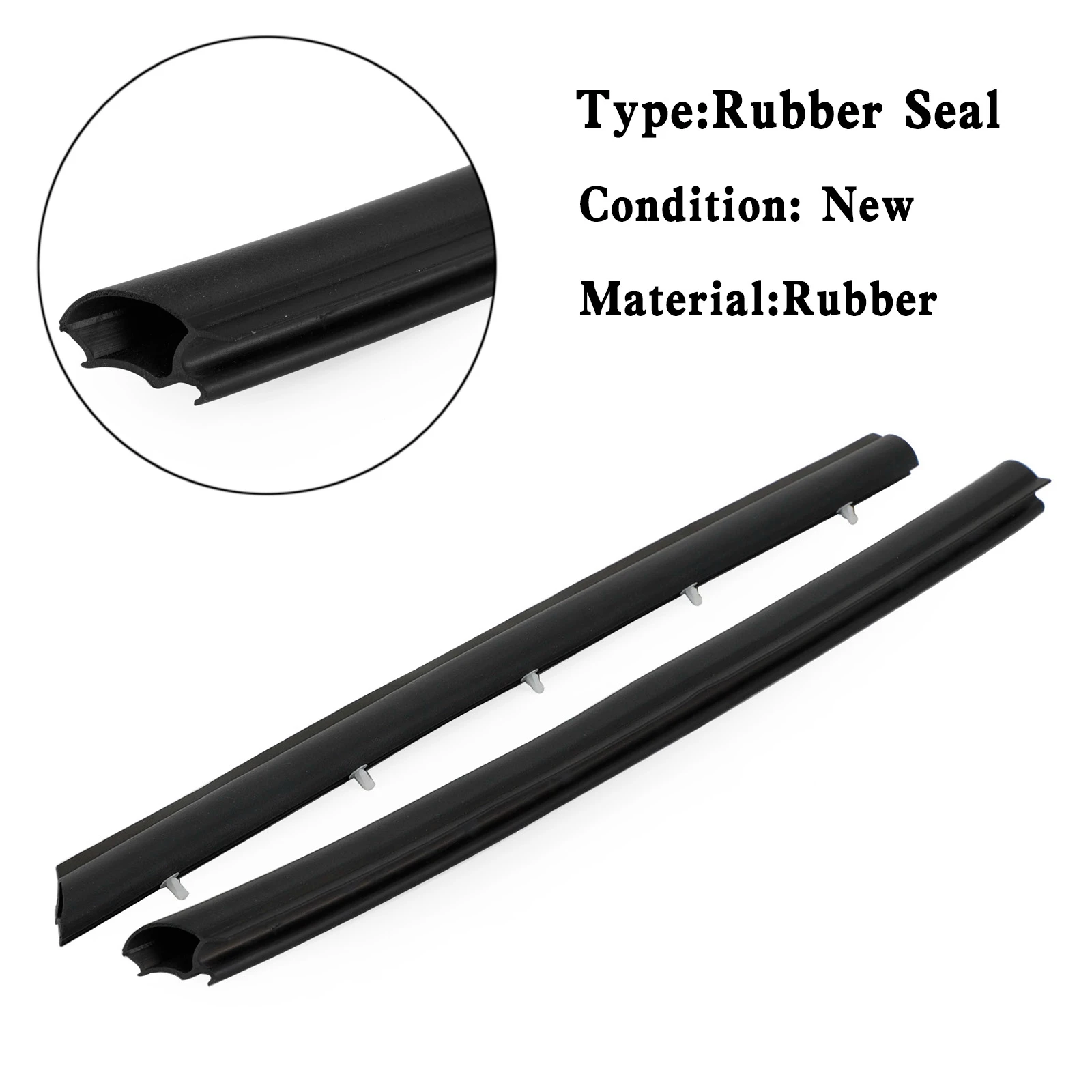 Artudatech 2x Front Door Gasket Seal Rubber Trim For VW Transporter T5 T5.1