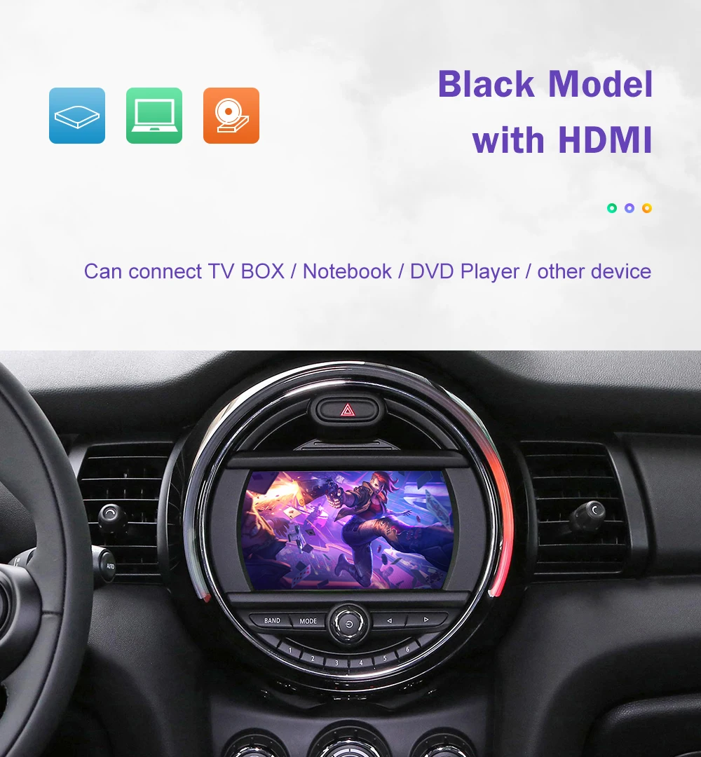 Wireless CarPlay for Mini R55 R56 R57 R58 R59 R60 R61 F54 F55 Clubman Countryman Hardtop John Cooper WorksAndroid Auto Car Play