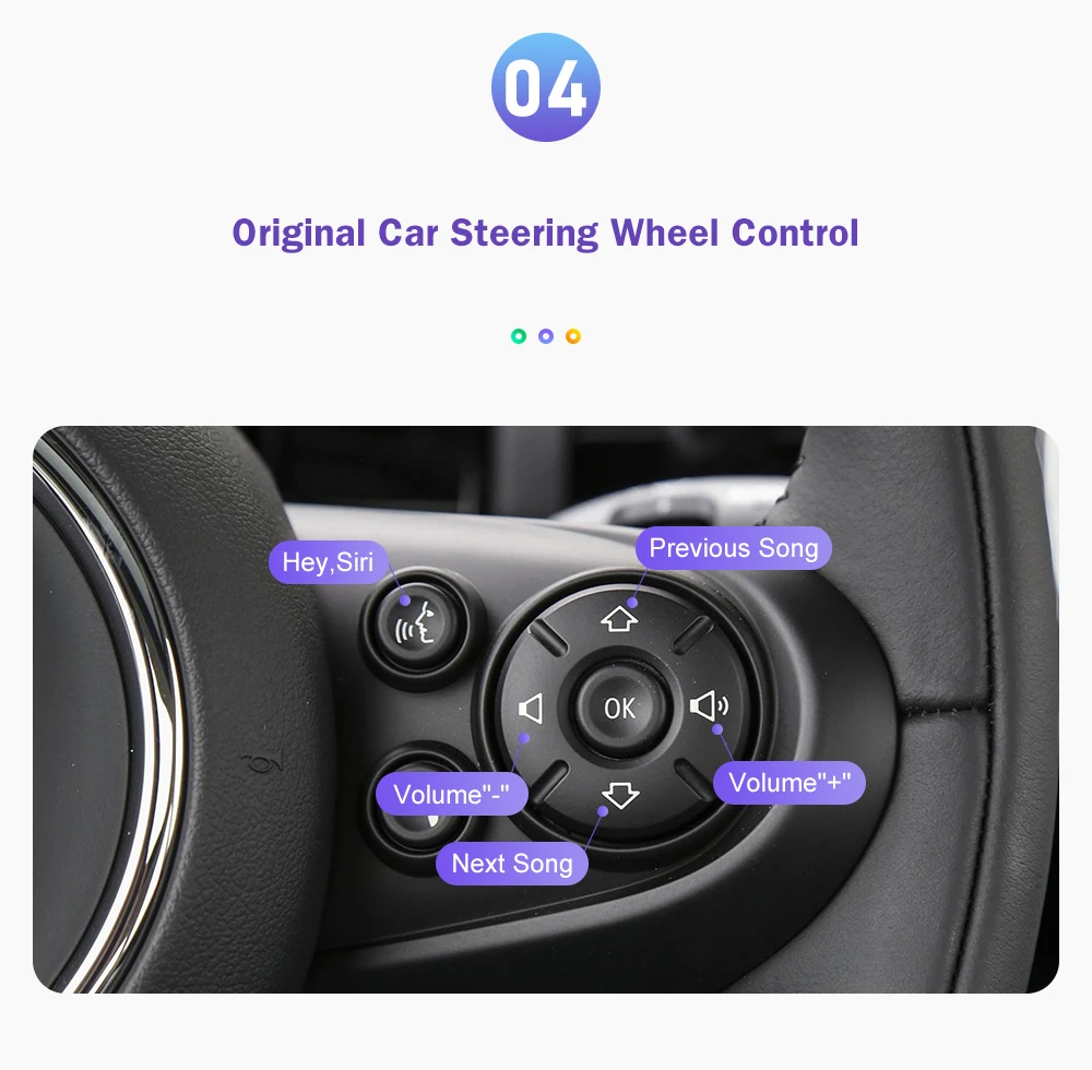 Wireless CarPlay for Mini R55 R56 R57 R58 R59 R60 R61 F54 F55 Clubman Countryman Hardtop John Cooper WorksAndroid Auto Car Play