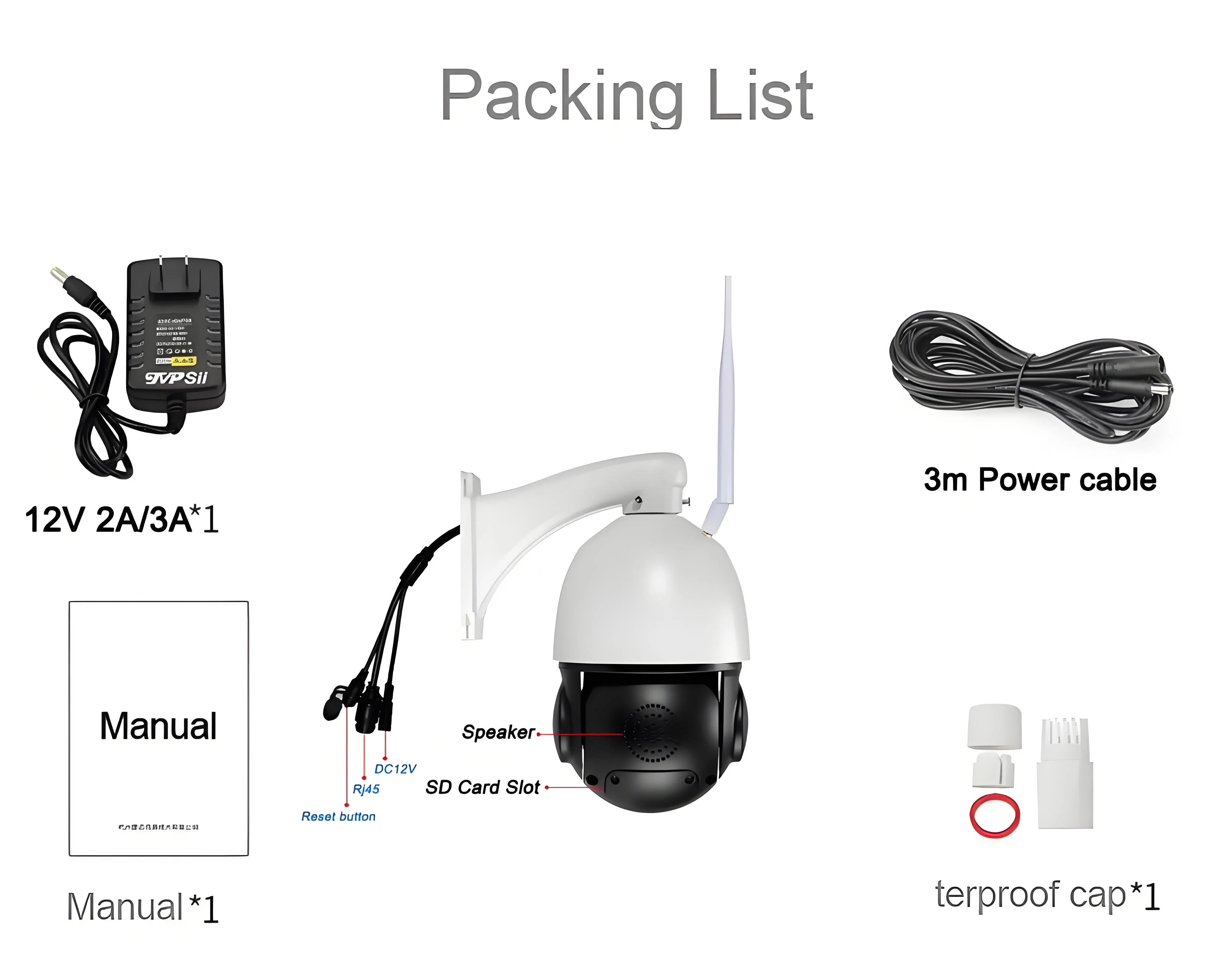 Max.512G Metal Laser Infrared Full Color Auto Tracking Cruise CamHi 8MP 4K 54X Optical Zoom Audio Speed PTZ Dome 2.4Ghz 5.0Ghz Rj45 WIFI IP Camera