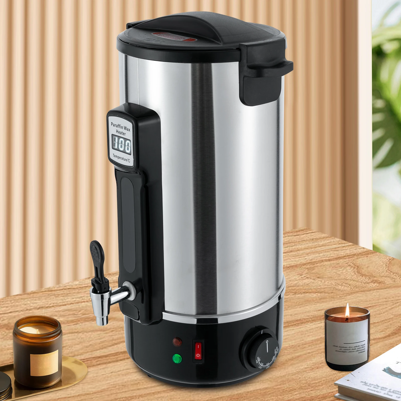 8L/10.8L/12L Wax Melter for Candle Making 1100W Electric LED Wax Melting Pot Wax Warmer Machine Candle DIY Wax Heater with Spout